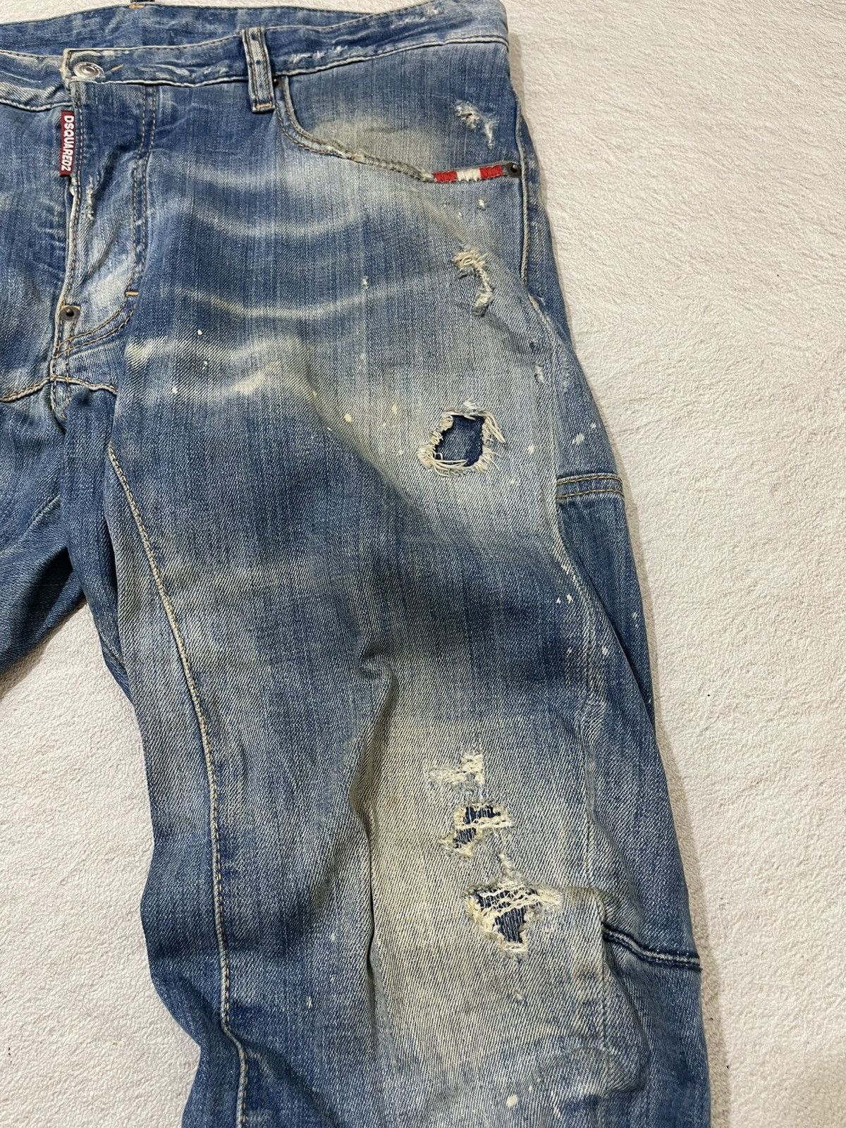 Dsquared2 00s Dsquared Distressed Denim Heavy Fade Destroyed Y2K japan Size US 36 / EU 52 - 4 Thumbnail