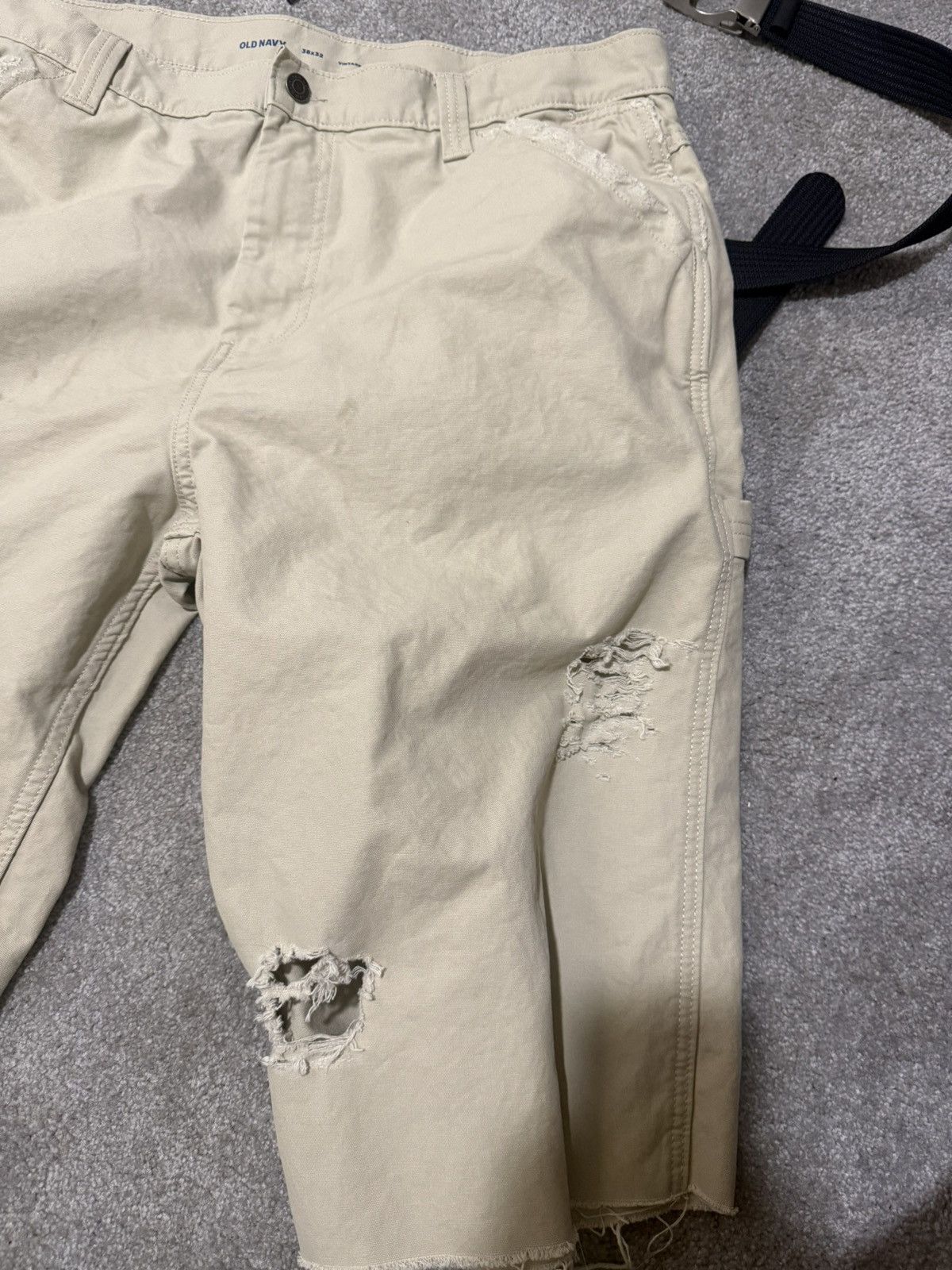Vintage CUSTOM DISTRESSED BAGGY CARPENTER SHORTS 1 OF 1 Size US 38 / EU 54 - 5 Thumbnail