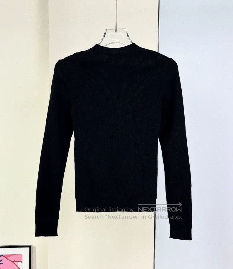 Chanel Chanel 22k thick flower logo knitted undershirt long sleev Size XXS / US 00 / IT 34 - 2 Thumbnail