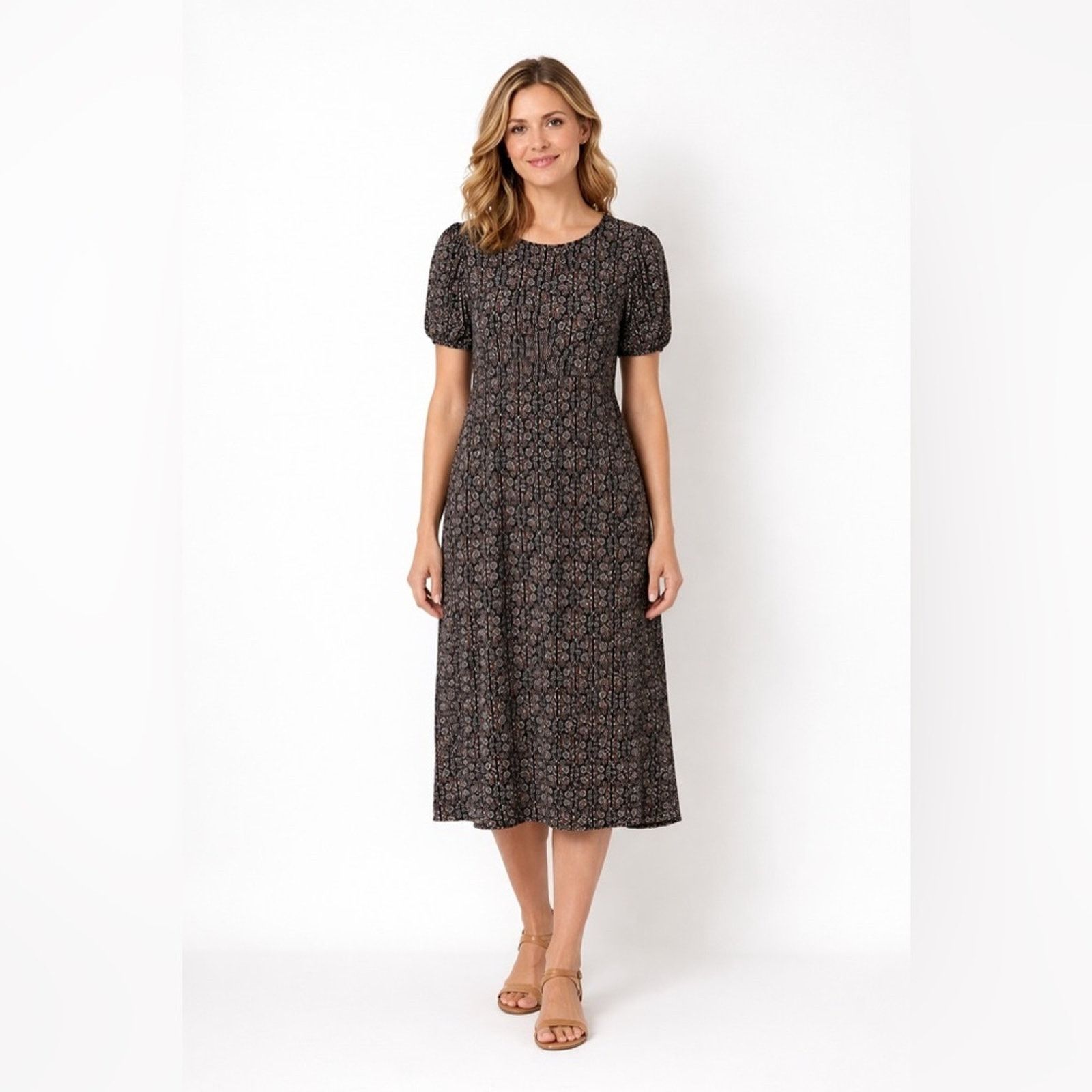 boden ruth midi dress Boden Ruth Navy Floral A Line Midi Dress Size US 12R UK 16R