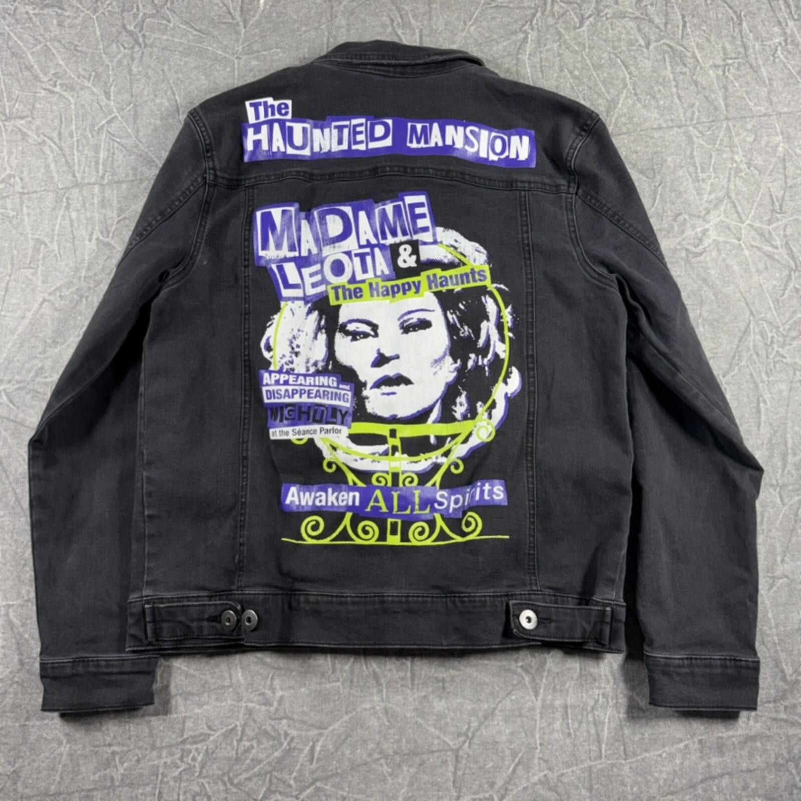 Disney Disney Jean Jacket S Black Haunted Mansion Madame Leota Size ONE SIZE - 5 Thumbnail