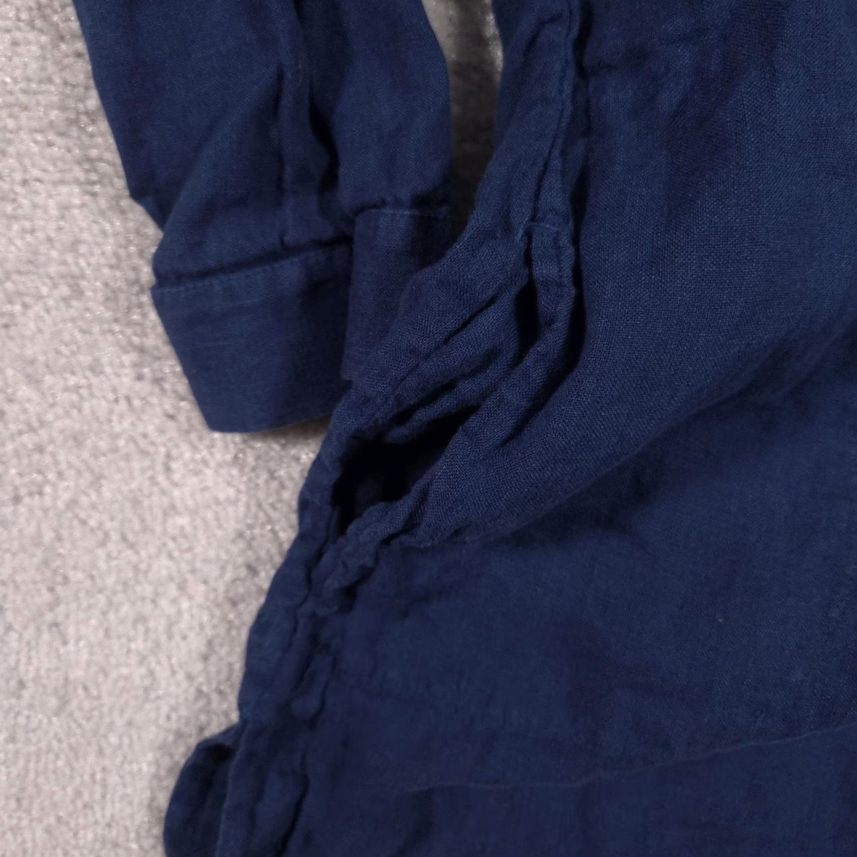 Vintage Chico's Shirt Womens 1 Blue 100% Linen Collared Tunic Long Sleeve Top Blouse Size XS / US 0-2 / IT 36-38 - 5 Thumbnail