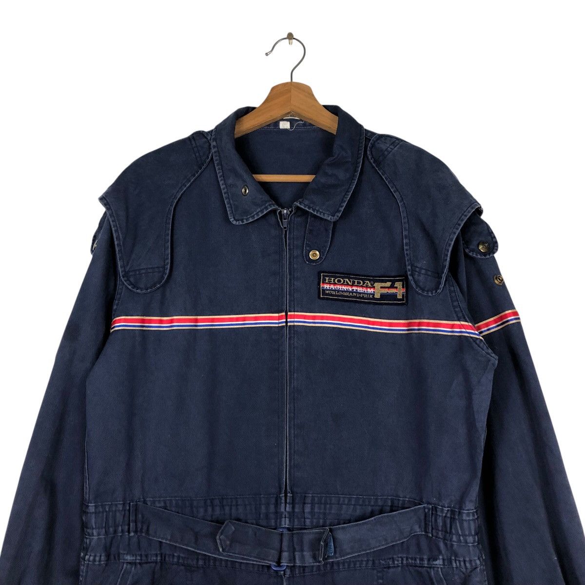 Honda 📌Vintage Coverall Worker Racing Honda Formula 1 Big Logo Size US 38 / EU 54 - 4 Thumbnail