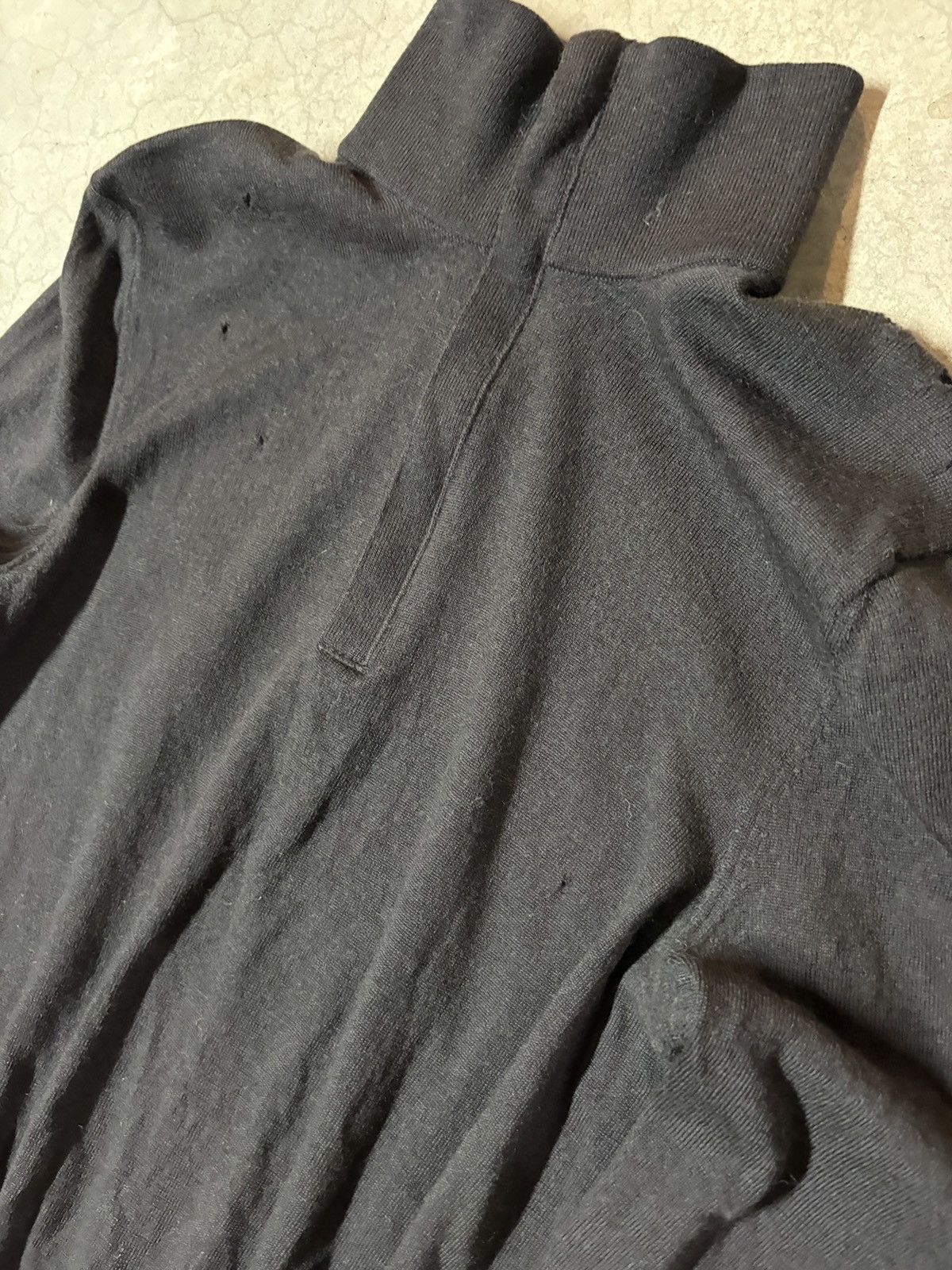 Banana Republic Vintage 00’s Banana Republic Extra Fine Merino Wool 1/4 Zip Size US M / EU 48-50 / 2 - 2 Thumbnail
