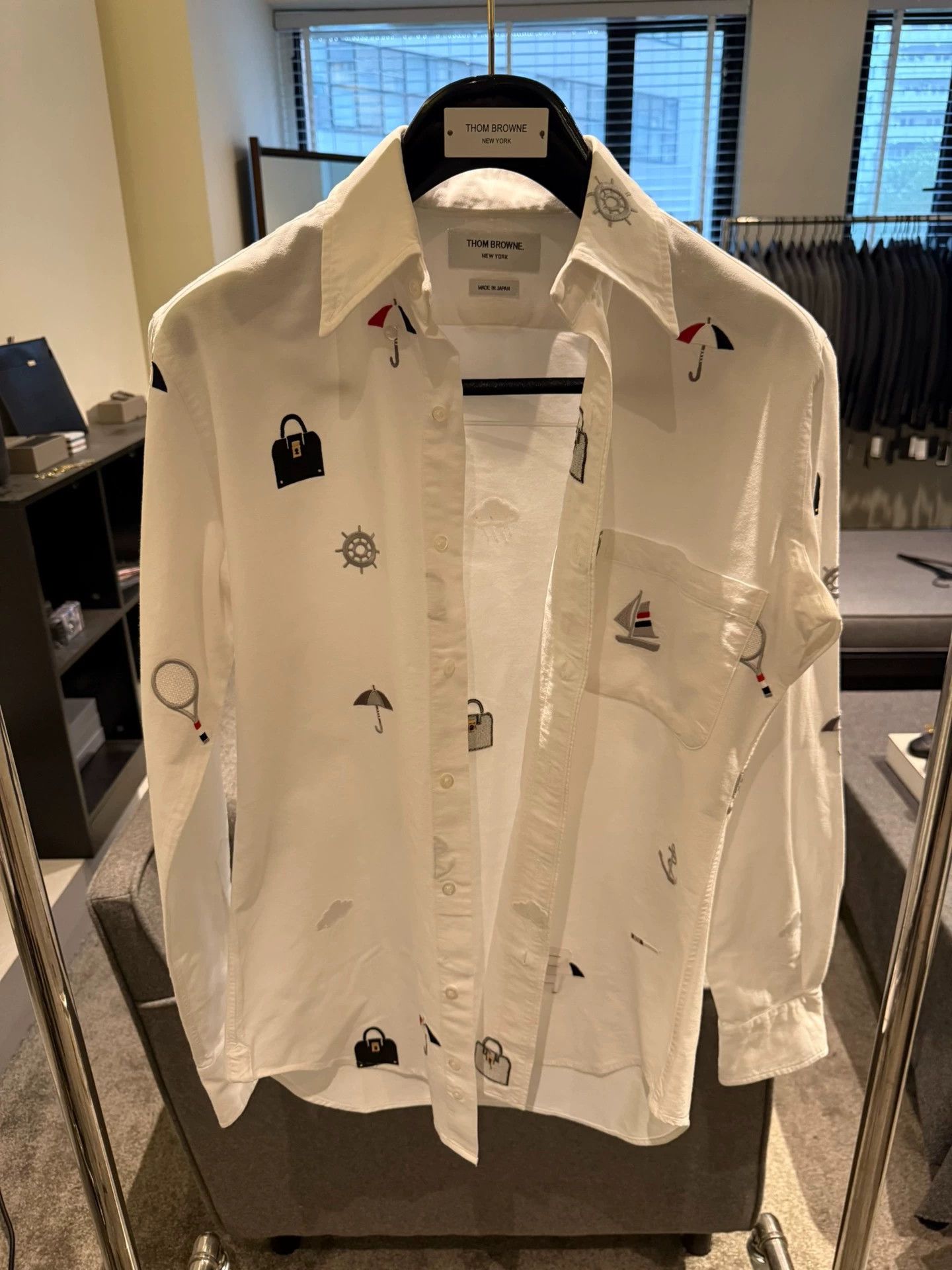Thom Browne Thom Browne Runway rare white full embroidery ox shirt 2 Size US M / EU 48-50 / 2 - 1 Thumbnail