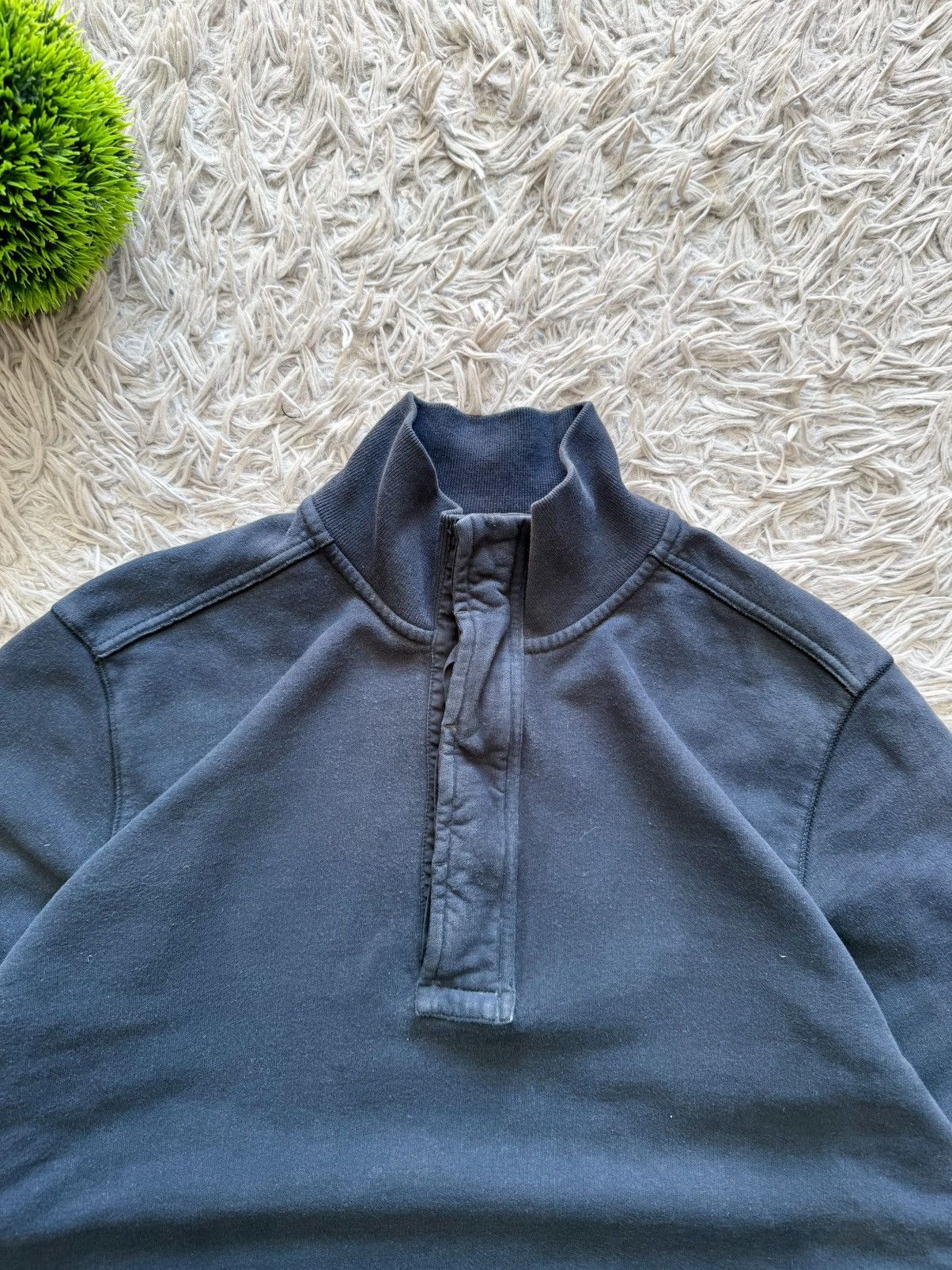 Stone Island 00s Stone Island Quarter-Zip Mock Neck Sweatshirt Navy Blue Size US L / EU 52-54 / 3 - 9 Thumbnail
