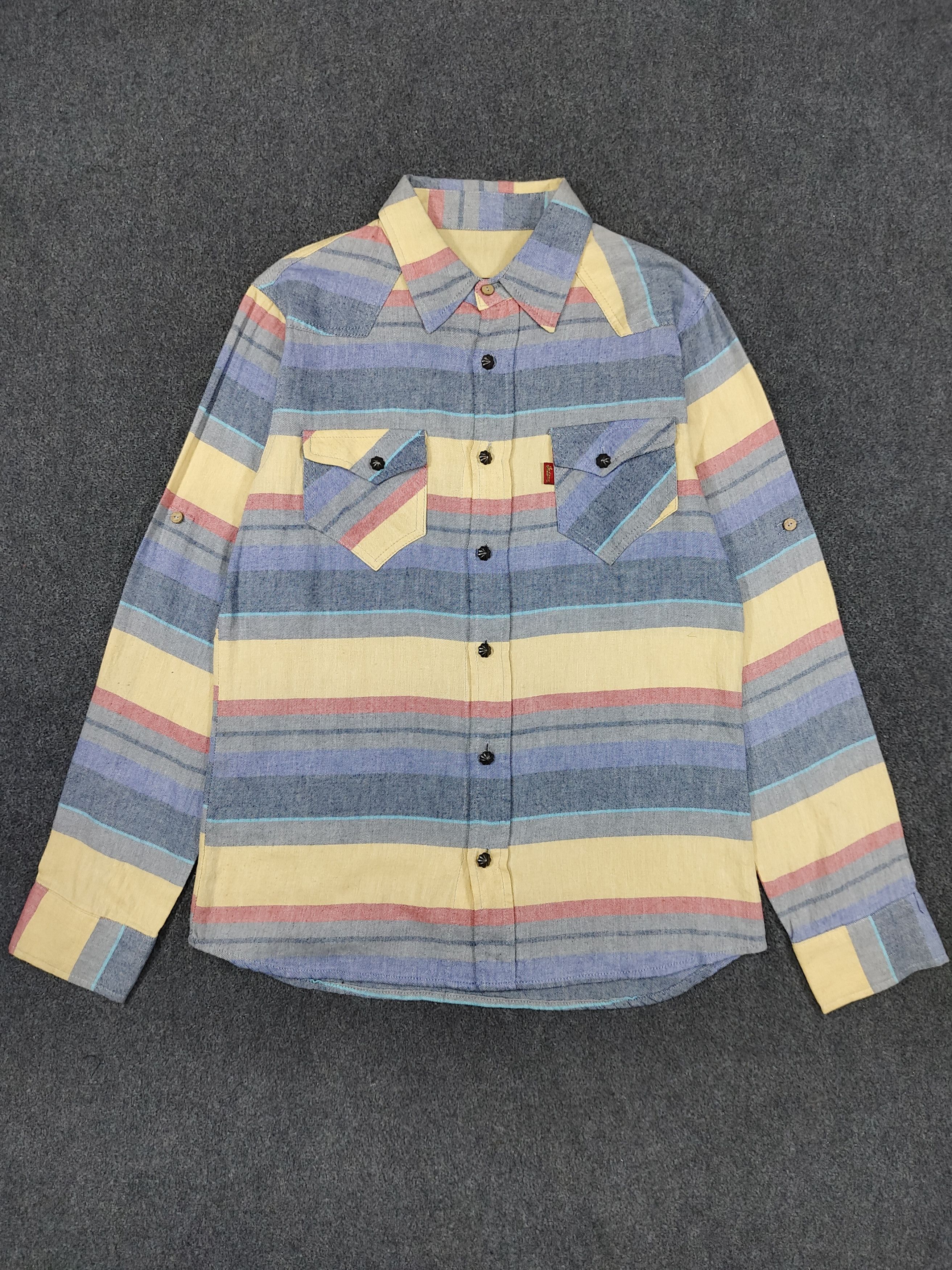 Indian Motorcycle 🔥Indian Motorcycle Vintage Western Stripe Shirt Size US M / EU 48-50 / 2 - 3 Thumbnail