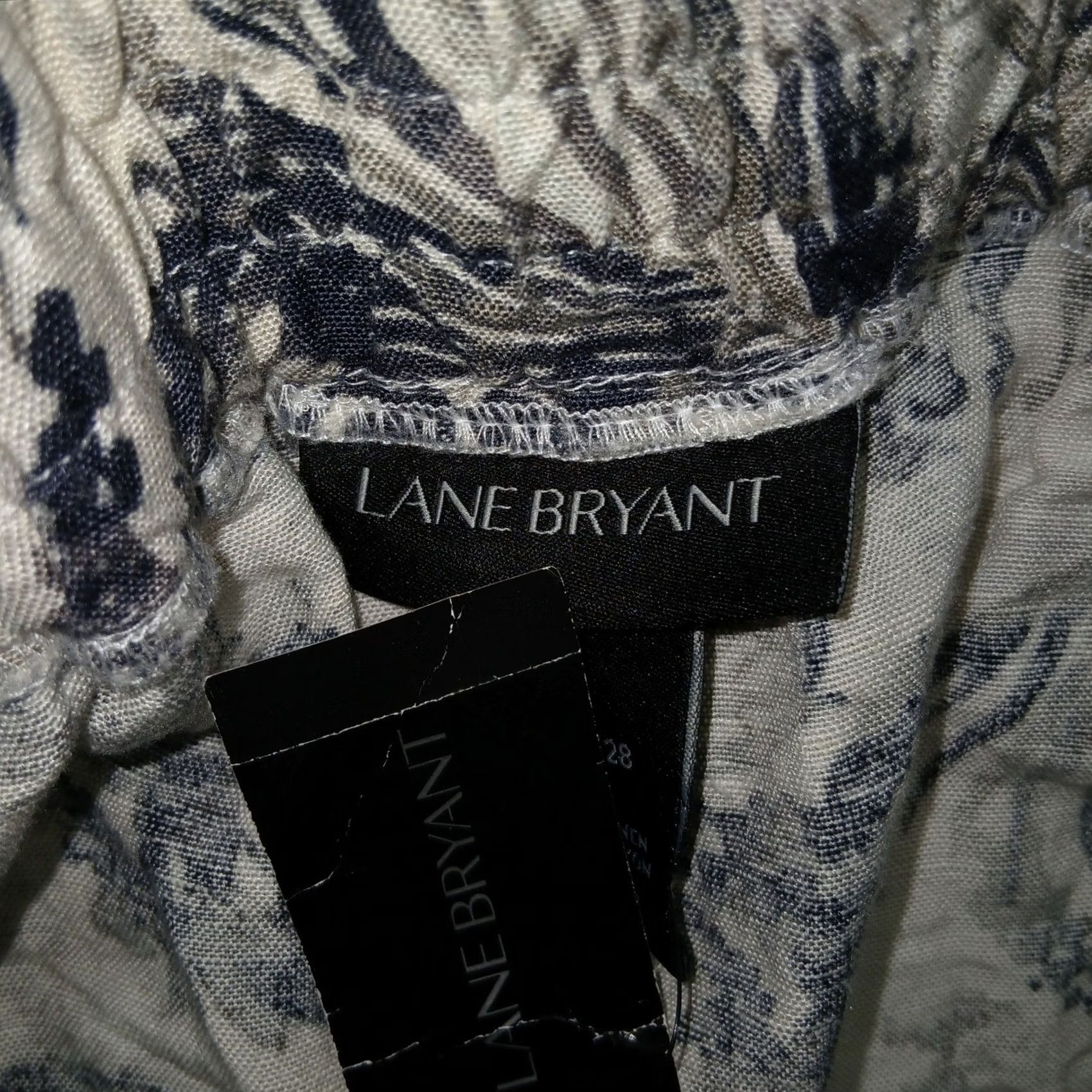 Vintage Lane Bryant Wide Leg Pants Women 26/28 Linen Rayon Floral Print NWT Size 26" / US 2 / IT 38 - 5 Thumbnail