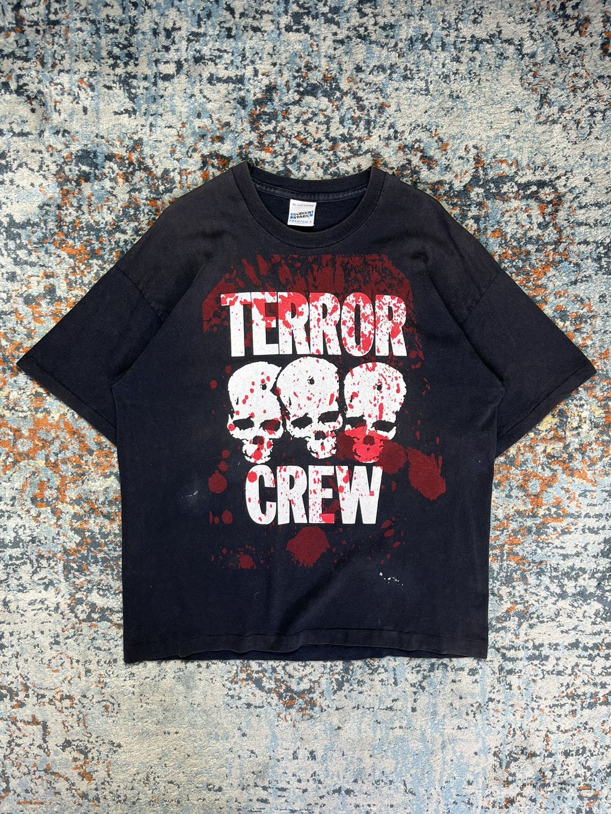 image of Band Tees x Vintage Og Vintage 90's Terror Worldwide Tee By Don Rock in Black, Men's (Size XL)