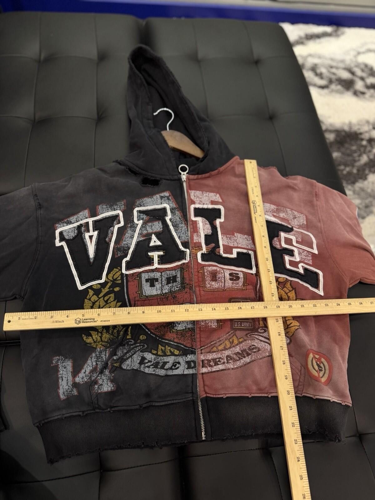 Vale Large - Vale Zip Up Red Black Hoodie Authentic Valley Size US L / EU 52-54 / 3 - 8 Thumbnail