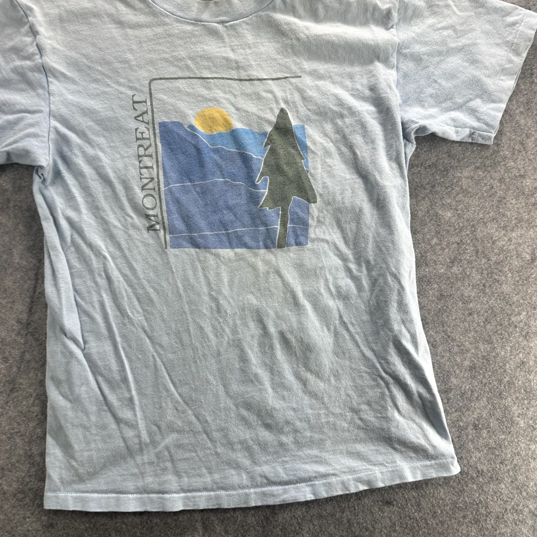 Hanes VINTAGE Hanes Montreat Shirt Mens Medium Blue Mountain Graphic Outdoors 90s Mens Size US M / EU 48-50 / 2 - 3 Thumbnail