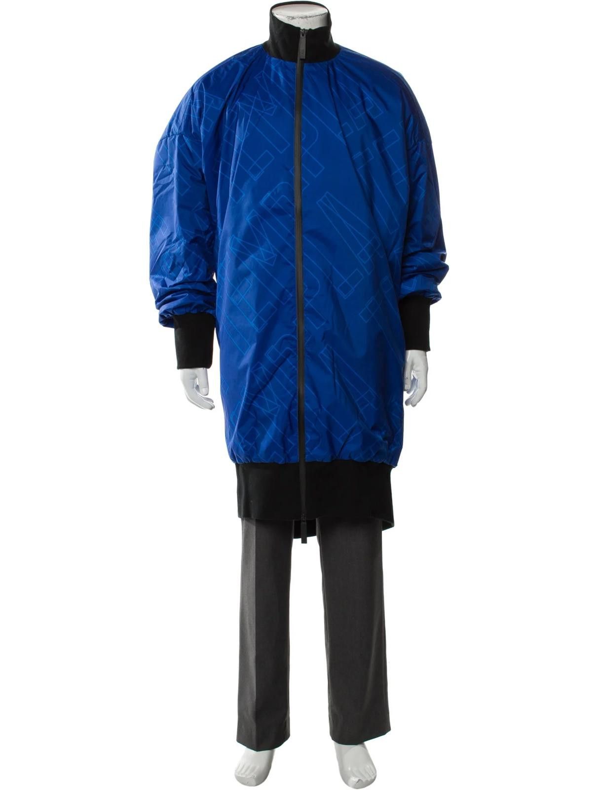Templa Templa Blue Printed Men's Parka Size: M Size US M / EU 48-50 / 2 - 2 Thumbnail