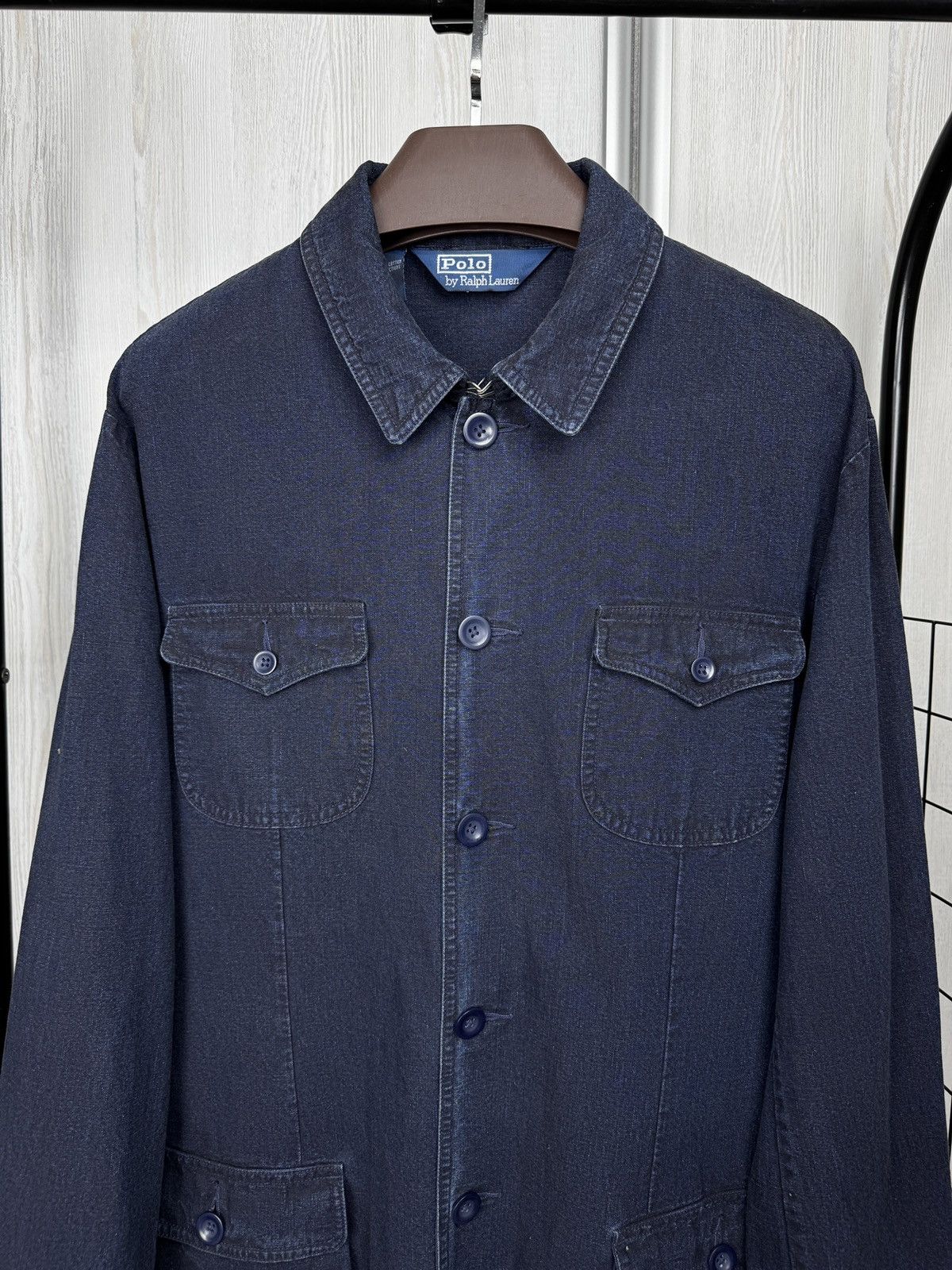Polo Ralph Lauren Polo Ralph Lauren Dark Indigo Blue vintage blazer Jacket Size US L / EU 52-54 / 3 - 3 Thumbnail