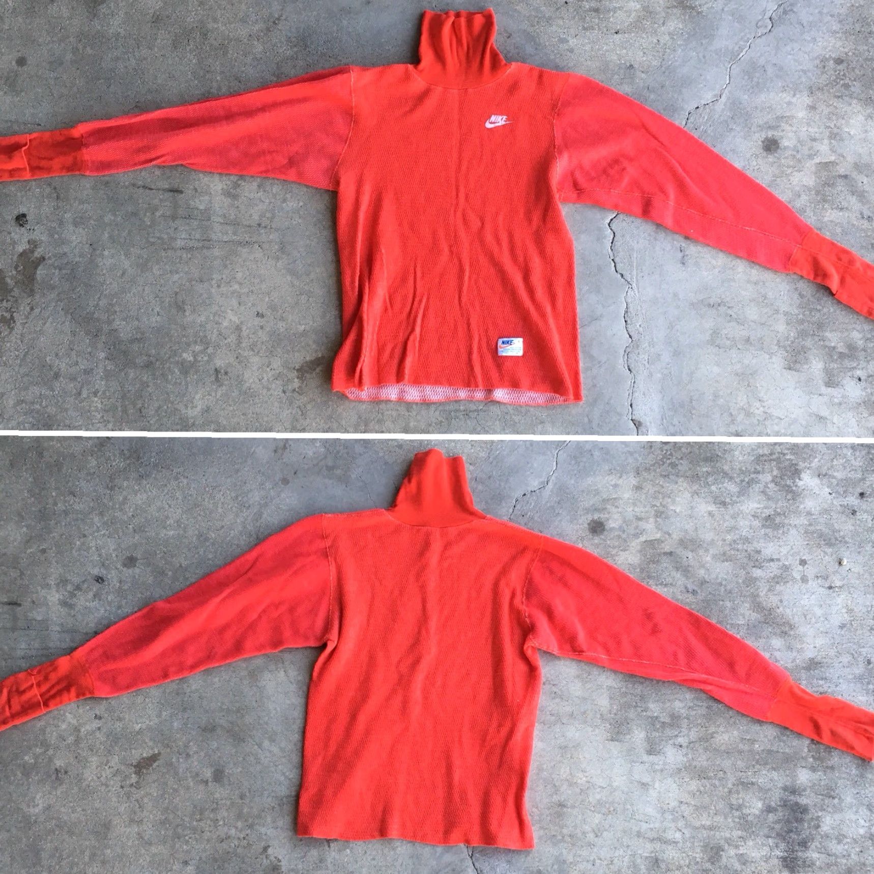 Nike VINTAGE Nike Thermal Turtleneck Shirt Long Sleeve L 80s Red Sportswear/Beach Nike Shirt Mens Size US L / EU 52-54 / 3 - 5 Thumbnail