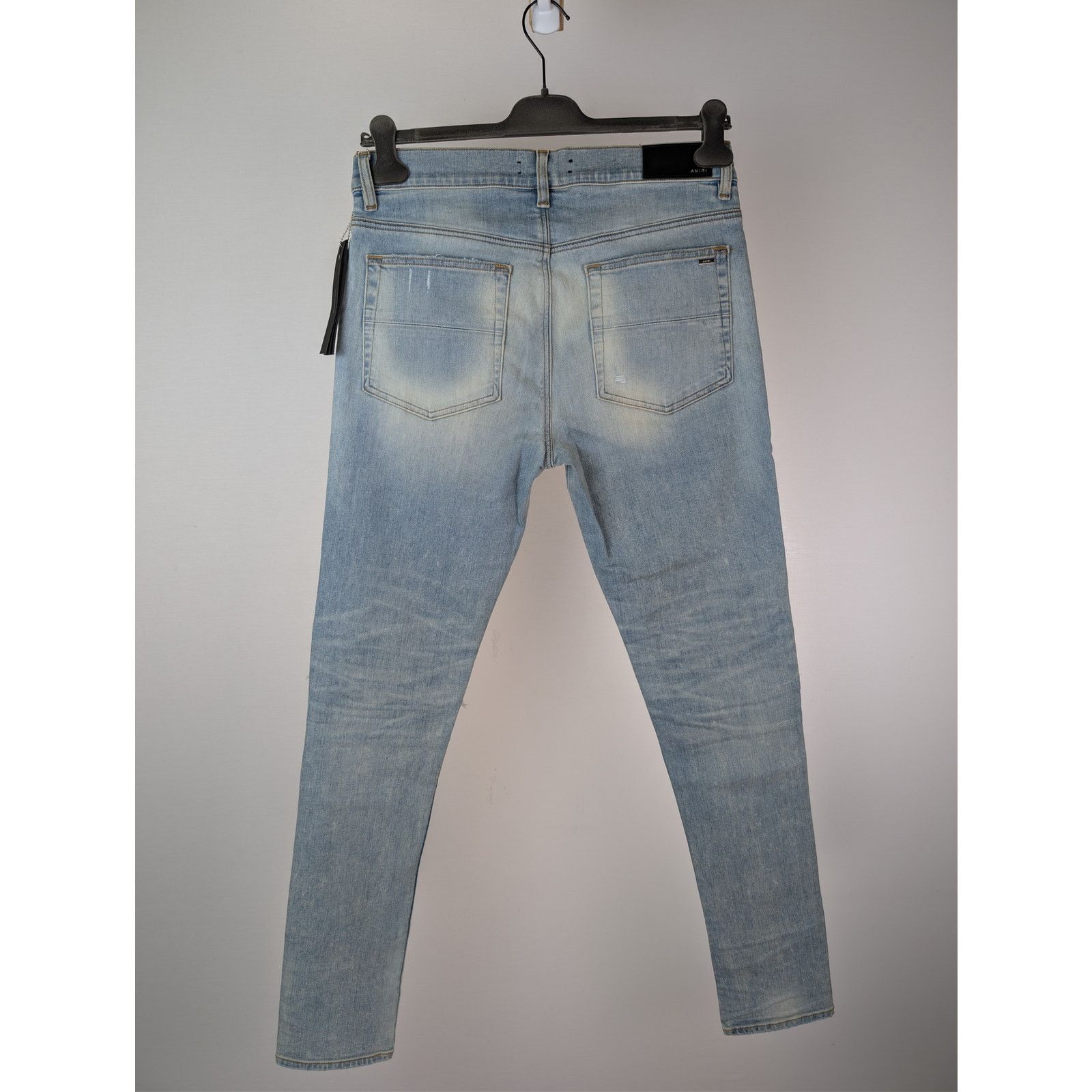 Amiri o1rshd1 Ultrasuede MX1 Denim Jeans in Surf Indigo Blue Size US 29 - 16 Thumbnail