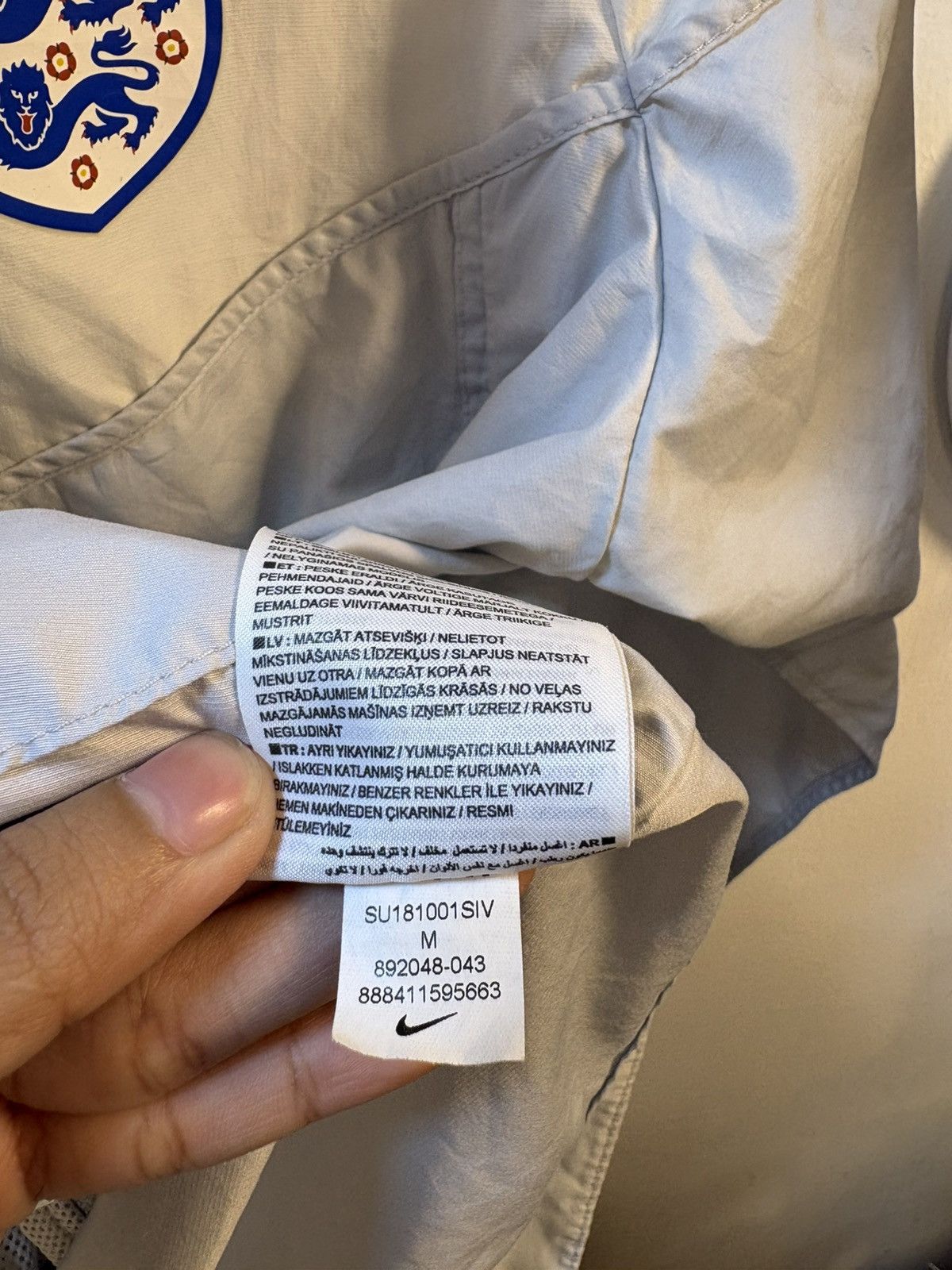 Nike England Football Team Windbreaker Jacket Size US M / EU 48-50 / 2 - 7 Thumbnail