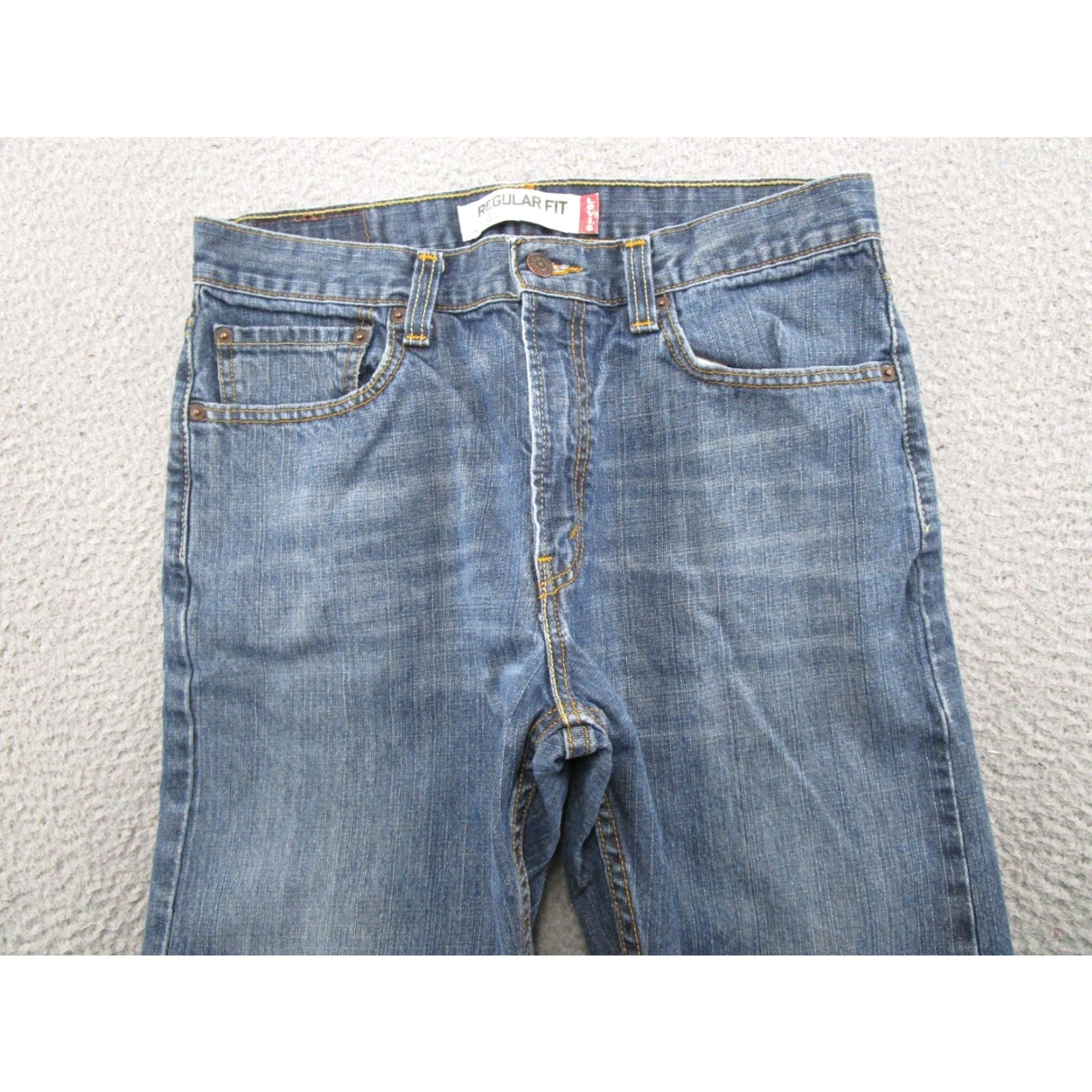 Levi's Levi's 505 Relaxed Straight Leg Blue Denim Jeans Size 32x32 Medium Wash Workwear Size US 32 / EU 48 - 3 Thumbnail
