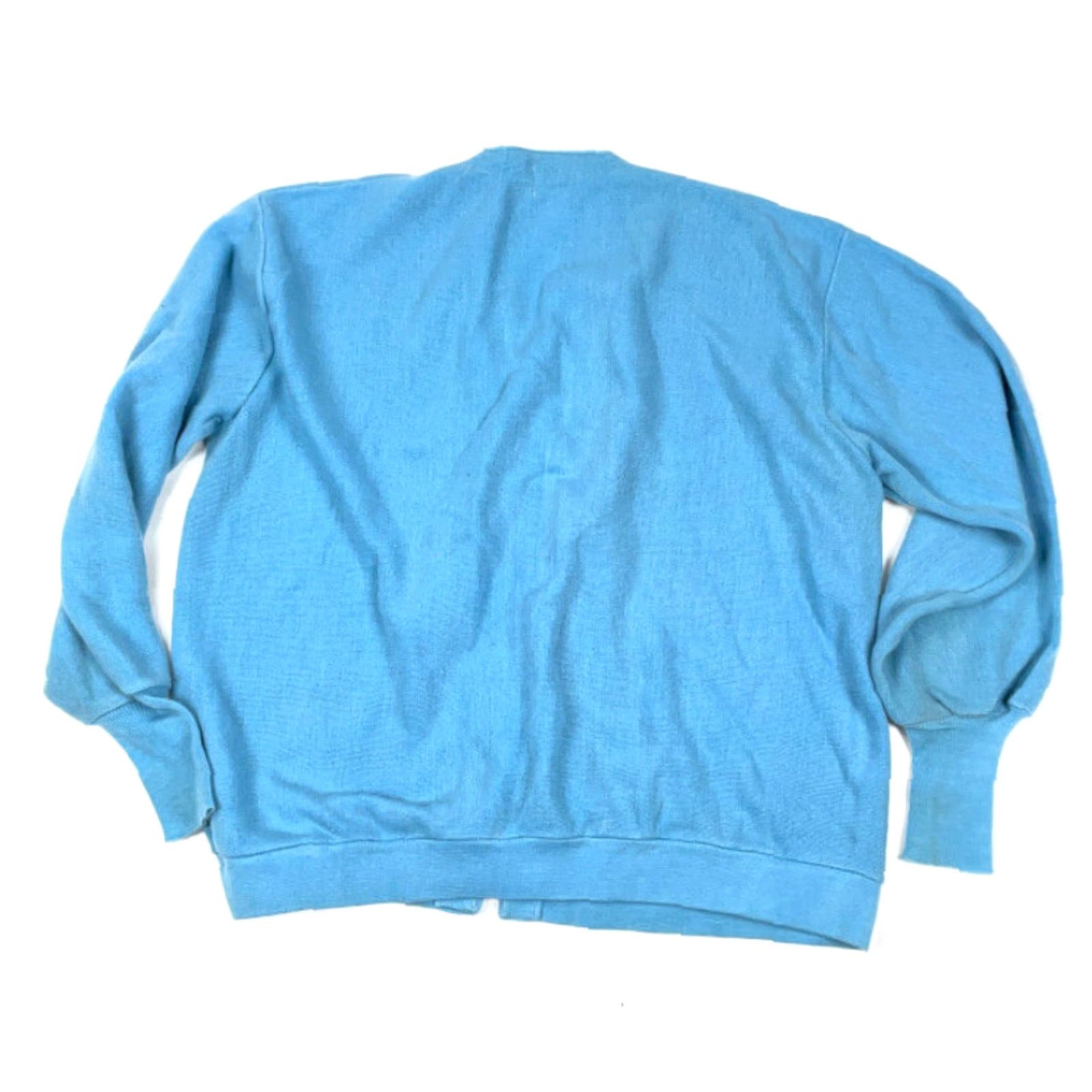 Vintage VINTAGE DiFini Men's Cardigan Sweater XL Adult Blue 80s Retro Knit Casual Winter Fall Spring Size US XL / EU 56 / 4 - 2 Thumbnail