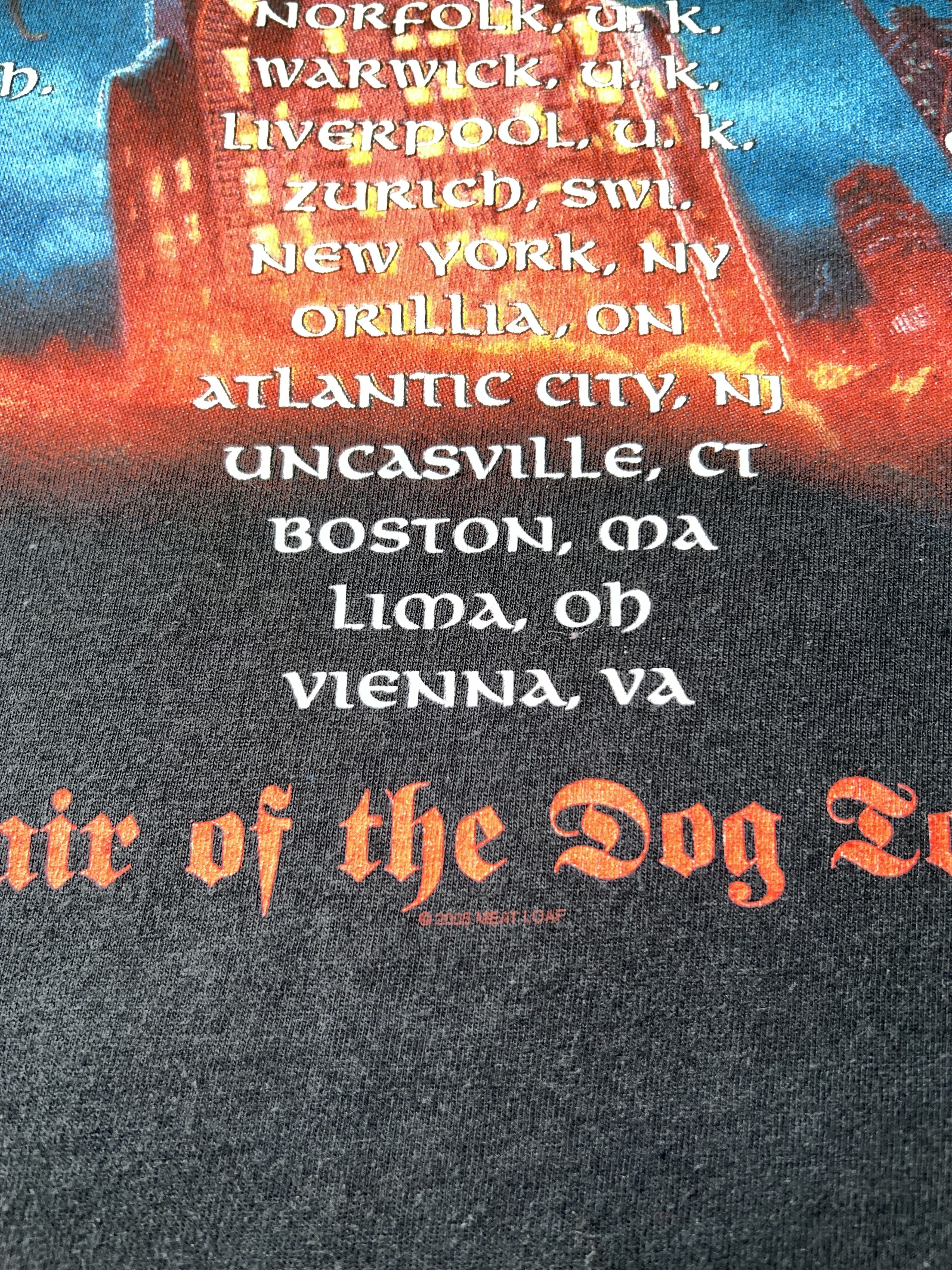 Band Tees Vintage 2003 Meat Loaf Heavy Metal Band Black T-shirt Size US M / EU 48-50 / 2 - 16 Thumbnail