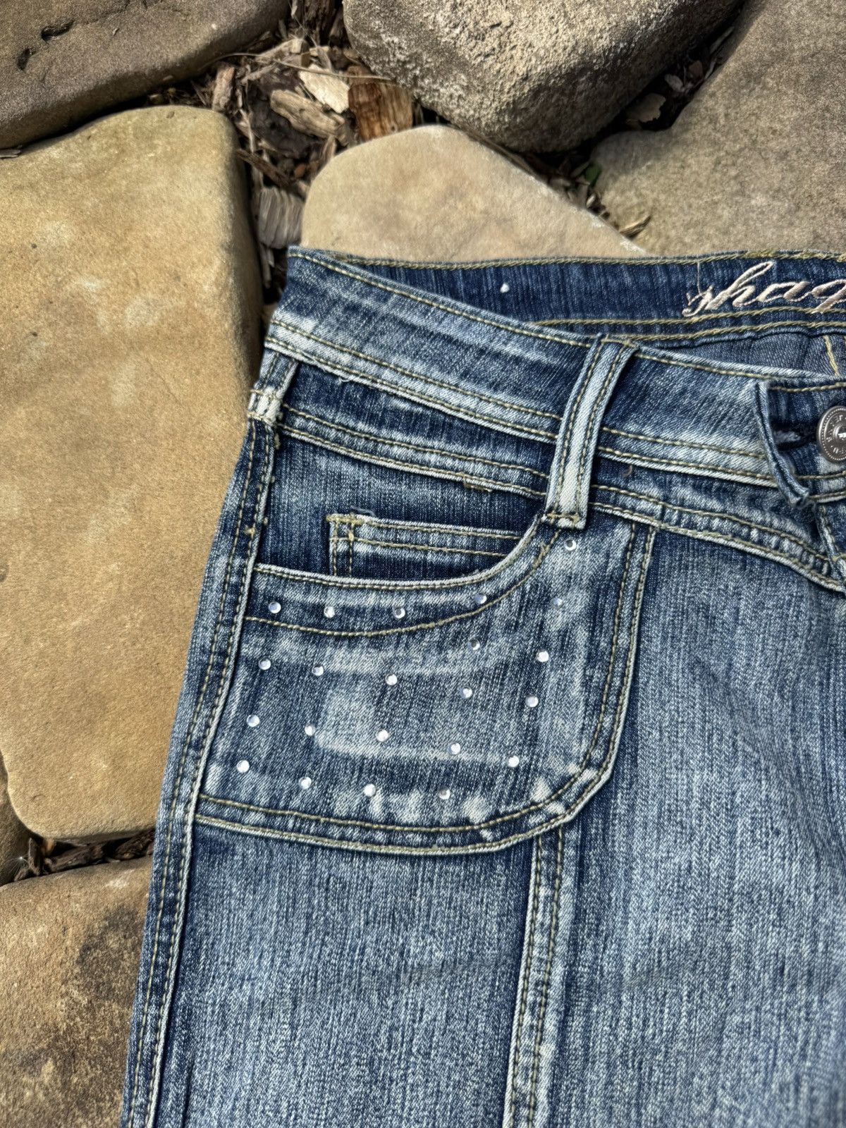 Vintage Vintage If Six Was Nine Style Faded Flared Y2k Pants Size 36" / US 14 / IT 50 - 10 Thumbnail