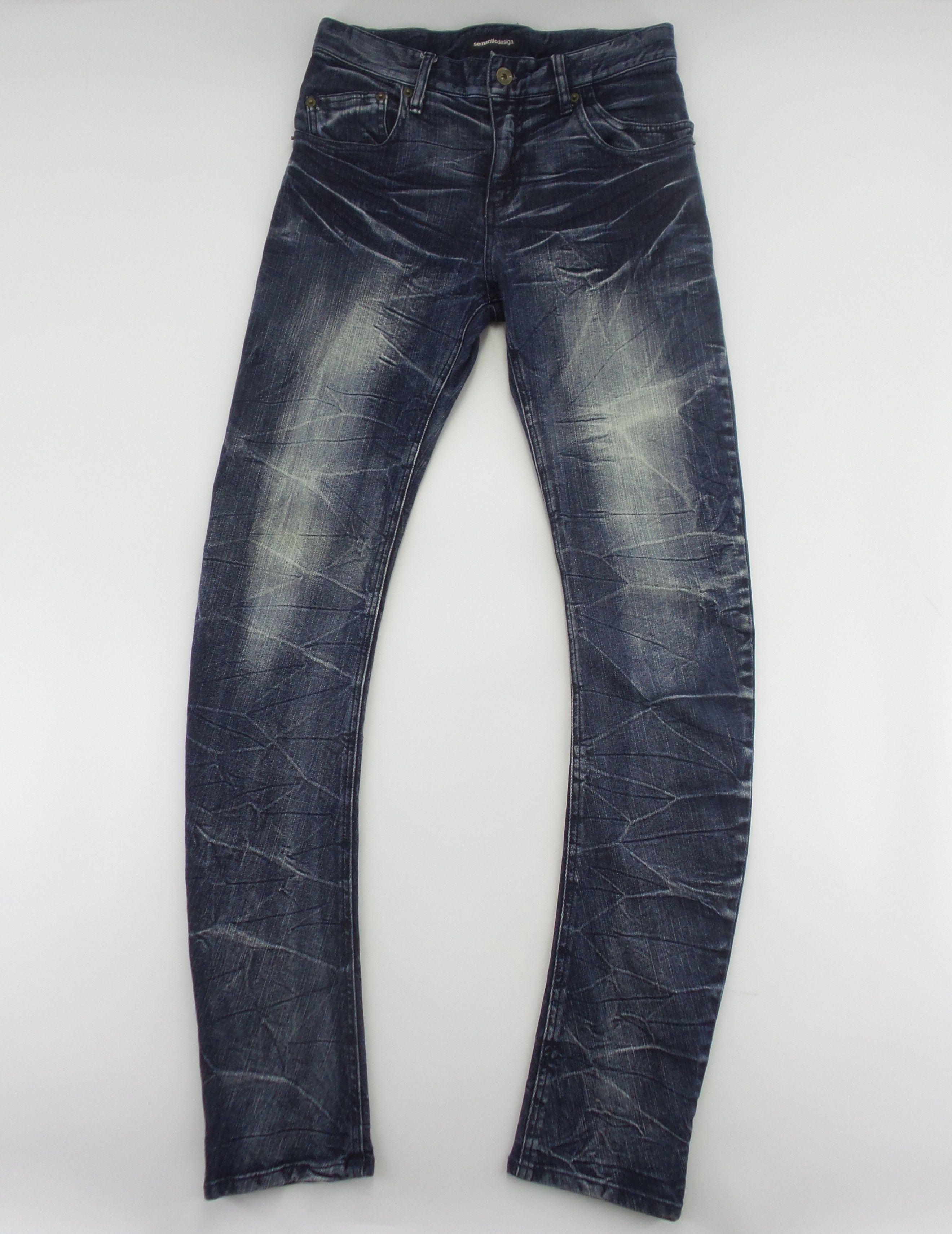Japanese Brand × semanticdesign Semantic Design Slim Fit Curvy Jeans W29xL44.5 Size US 29 - 1 Thumbnail