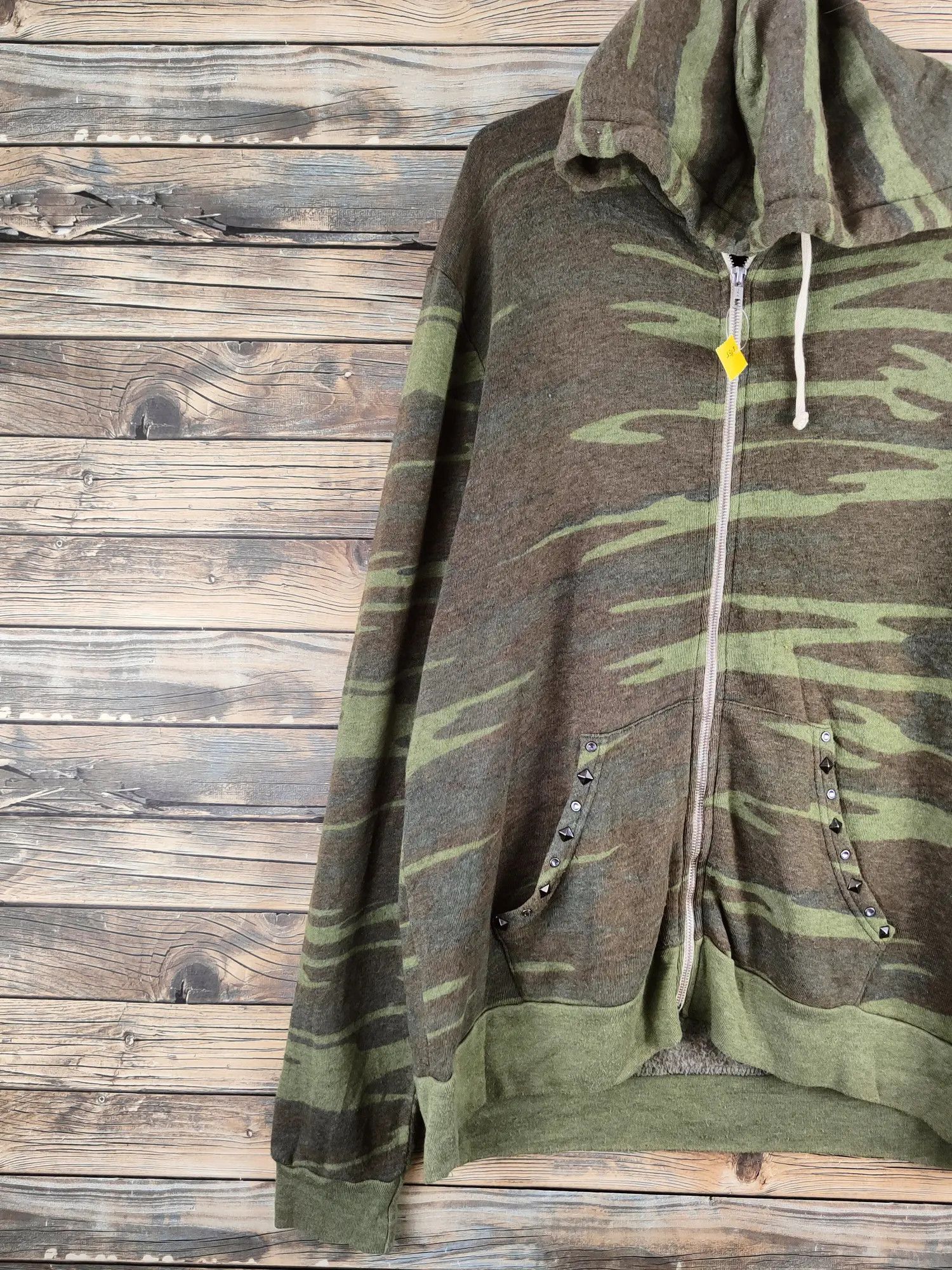 Skull Jeans by an Alchemist DL Camo Skull Arny Green Hoodie Sweaters #46-855 Size US XL / EU 56 / 4 - 11 Thumbnail