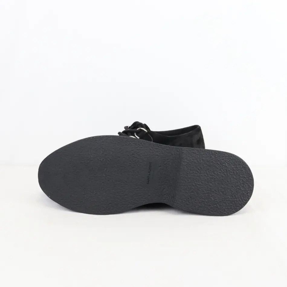 Saint Laurent Paris o1rshd1 Teddy 10 Suede Cashmere Opera Boots in Nero Size US 8.5 / EU 41-42 - 8 Thumbnail