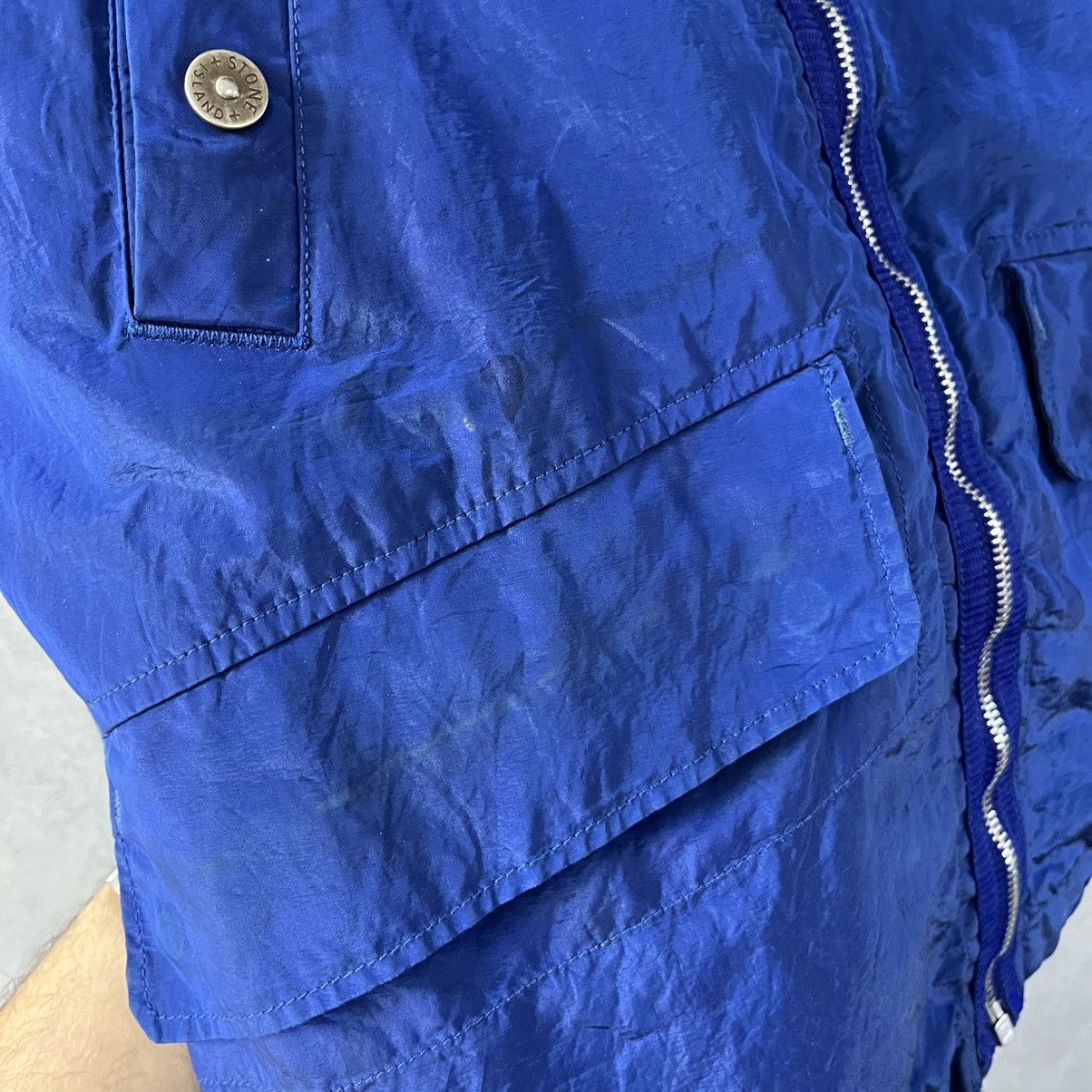 Stone Island Rare Vintage Stone Island jacket soft shell Nylon Blue Size US L / EU 52-54 / 3 - 17 Thumbnail