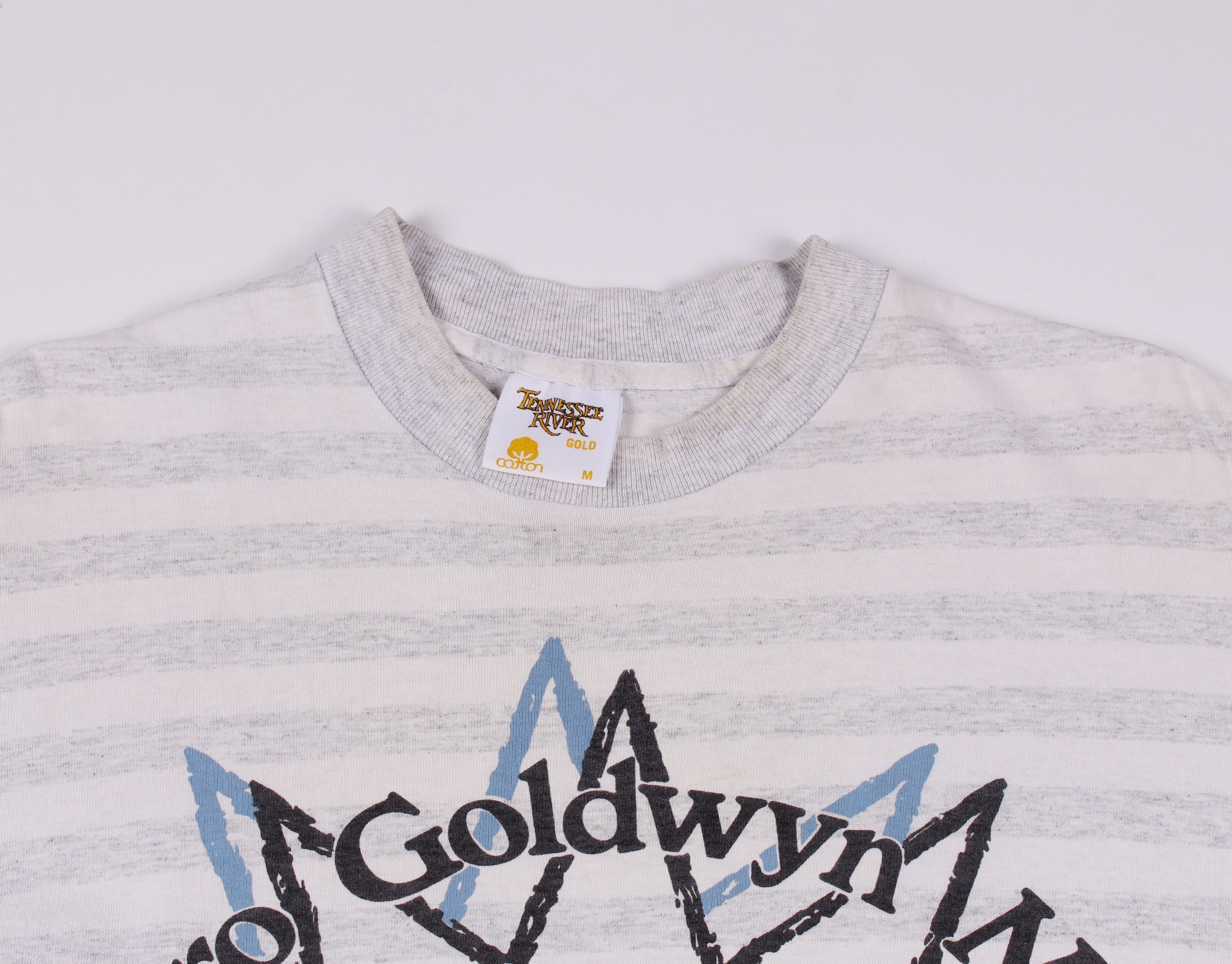 Vintage Vintage Metro Goldwyn Mayer Striped Big Logo Tee Size US M / EU 48-50 / 2 - 2 Thumbnail