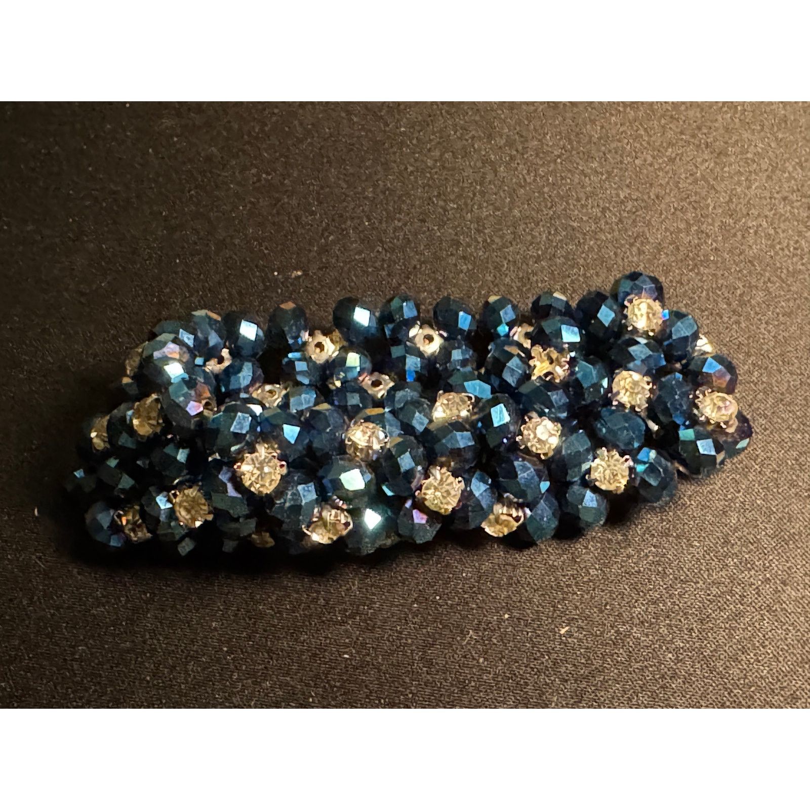 Other Sapphire Blue & Clear Crystal A/B Rhinestone Bracelet Size ONE SIZE - 1 Thumbnail