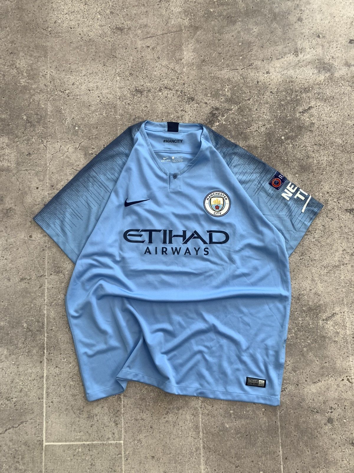 Nike × Vintage Vintage Nike Manchester City Kun Aguero 2018 blockcore Size US XL / EU 56 / 4 - 3 Thumbnail