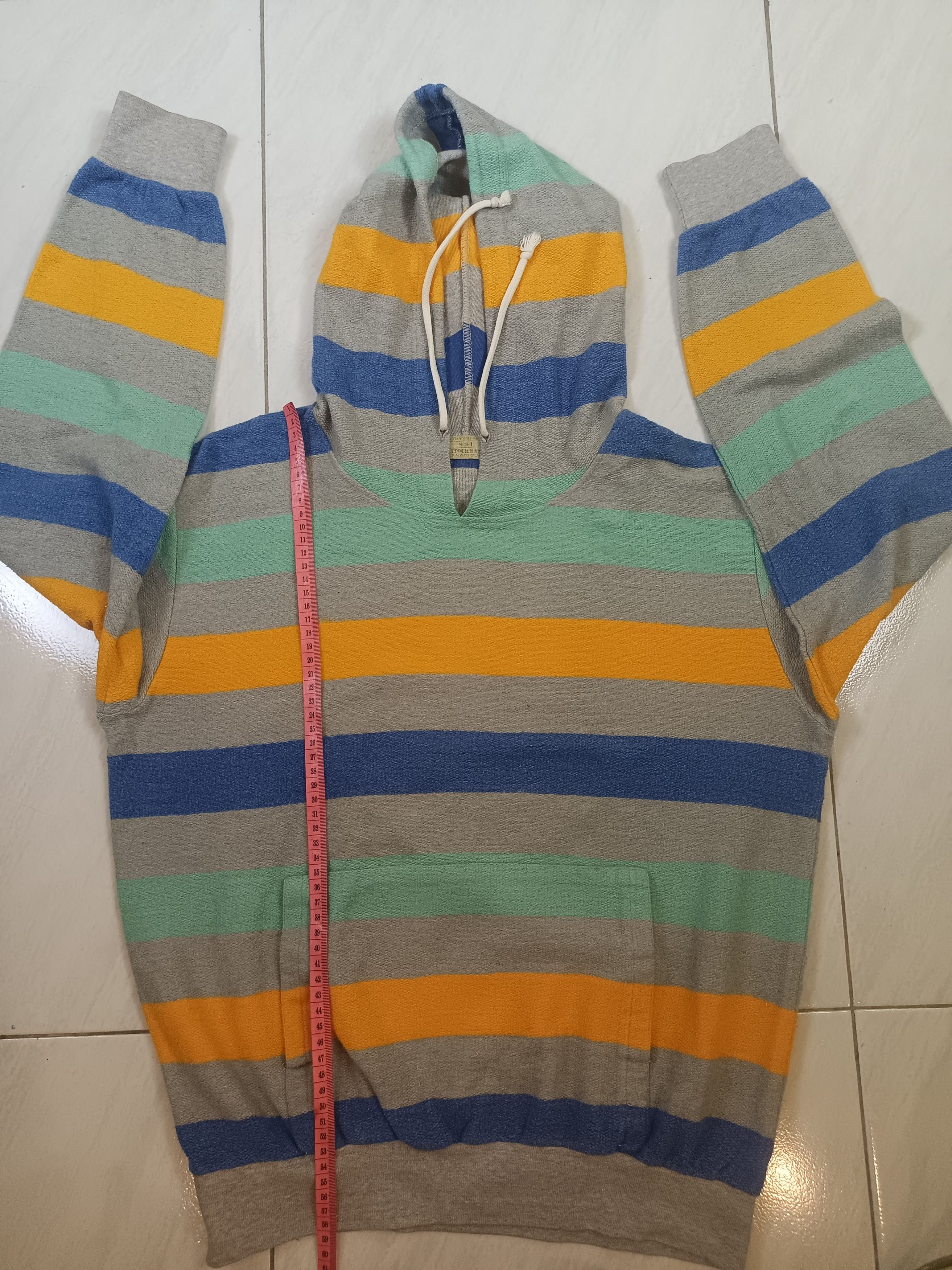 If Six Was Nine × Japanese Brand STOCKMAN Striped Hoodie Multicolor Size M / US 6-8 / IT 42-44 - 6 Thumbnail