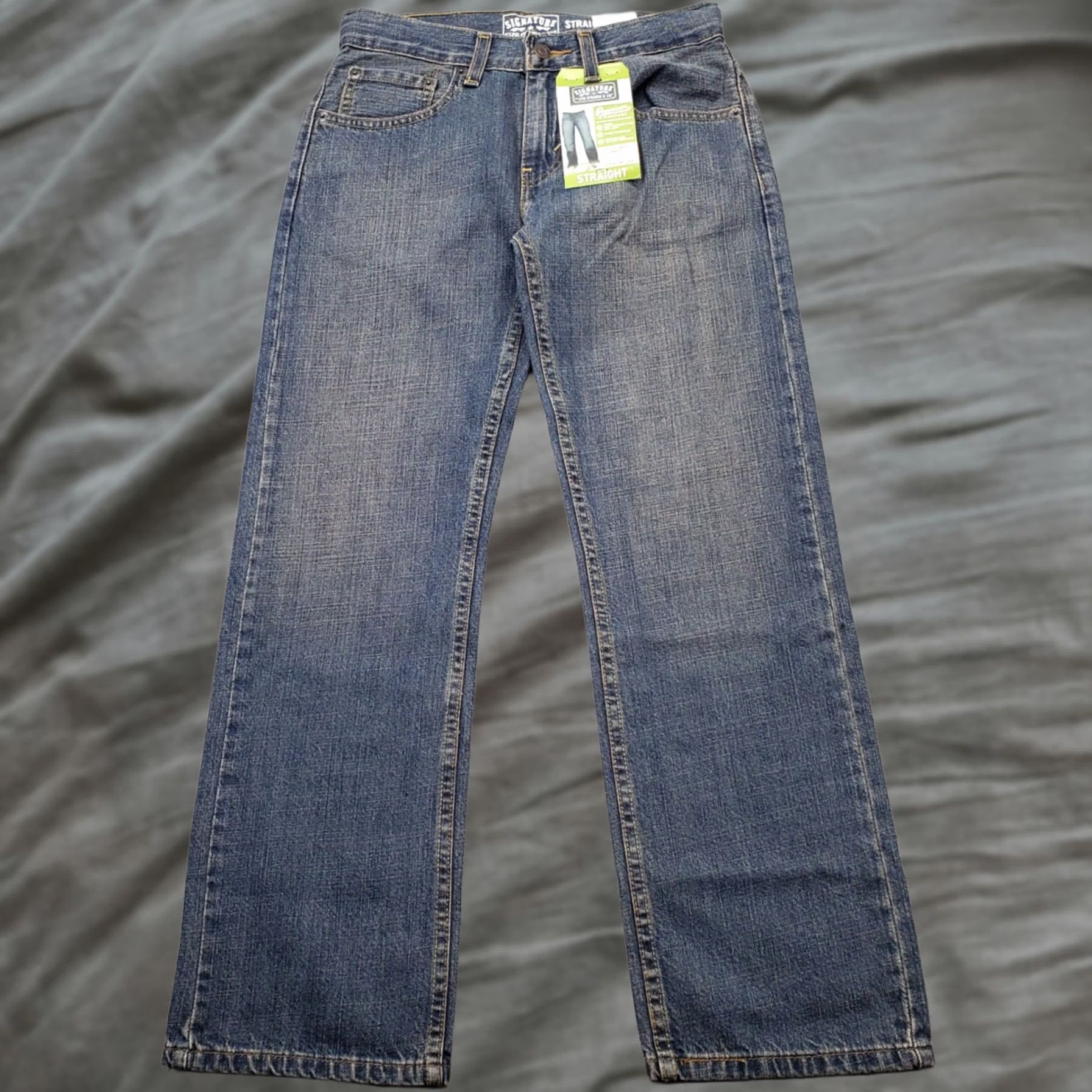 Levi's Levi's Womens 12 Blue Easy Fit Adjustable Waist Premium Comfort Straight Jeans Size 34" / US 12 / IT 48 - 1 Thumbnail