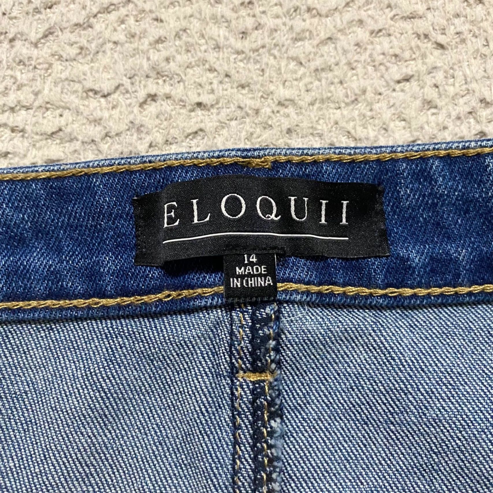 Vintage Eloquii Skirt Blue Denim Maxi Boho Festival 14 Womens Long Summer Spring Fall Winter Pattern Solid Button Cotton Denim Country China Size 36" / US 14 / IT 50 - 3 Thumbnail