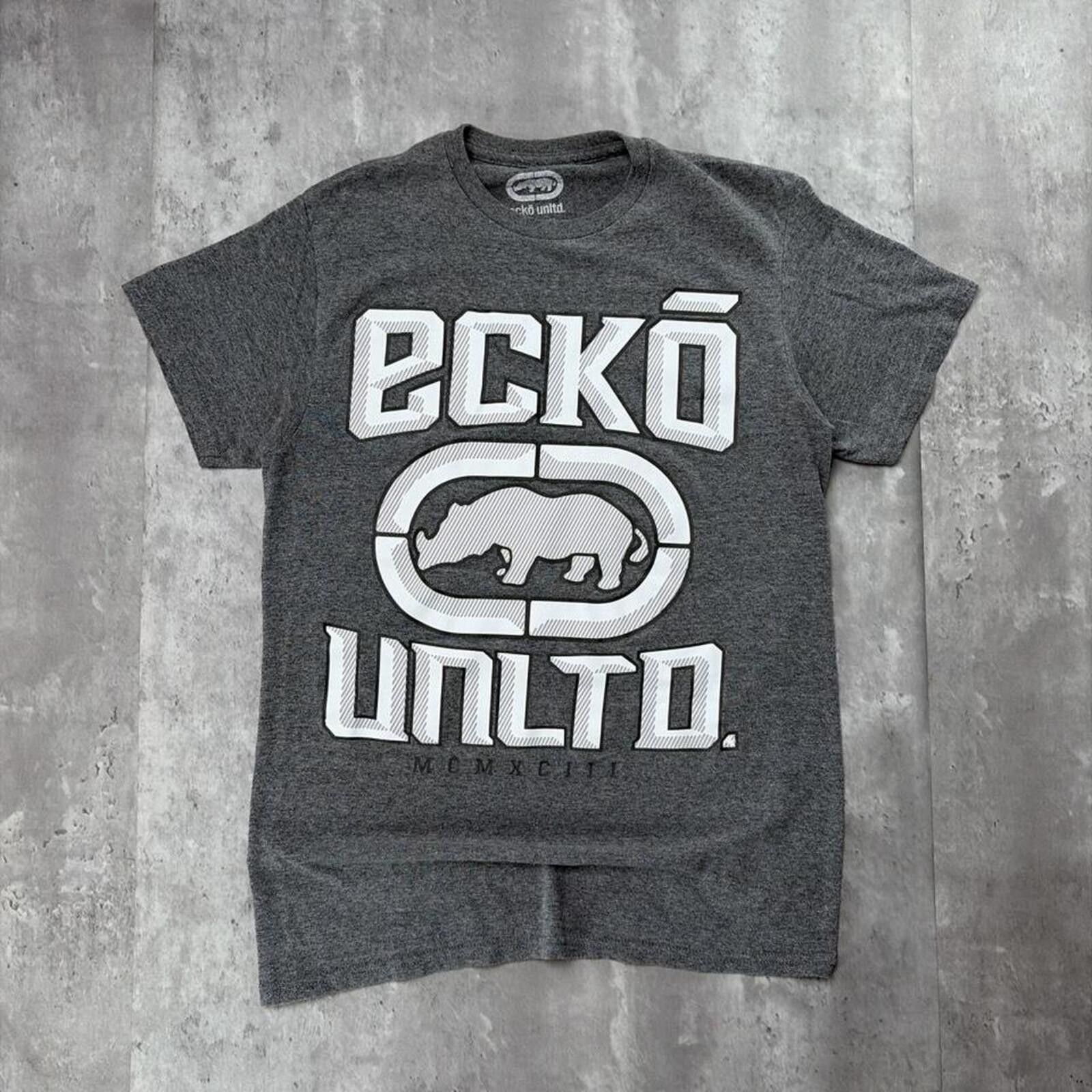 Ecko Unltd. Y2K Grey Ecko Unltd Grunge Skater T-Shirt Size US S / EU 44-46 / 1 - 1 Thumbnail