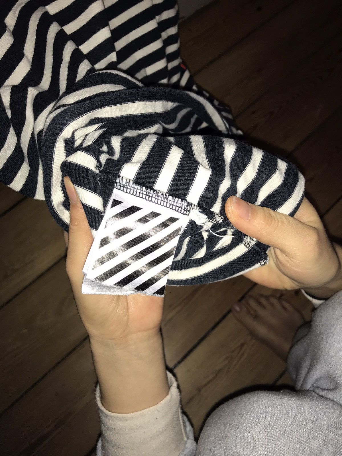 Off-White Off white striped long sleeve shirt Size US S / EU 44-46 / 1 - 4 Thumbnail