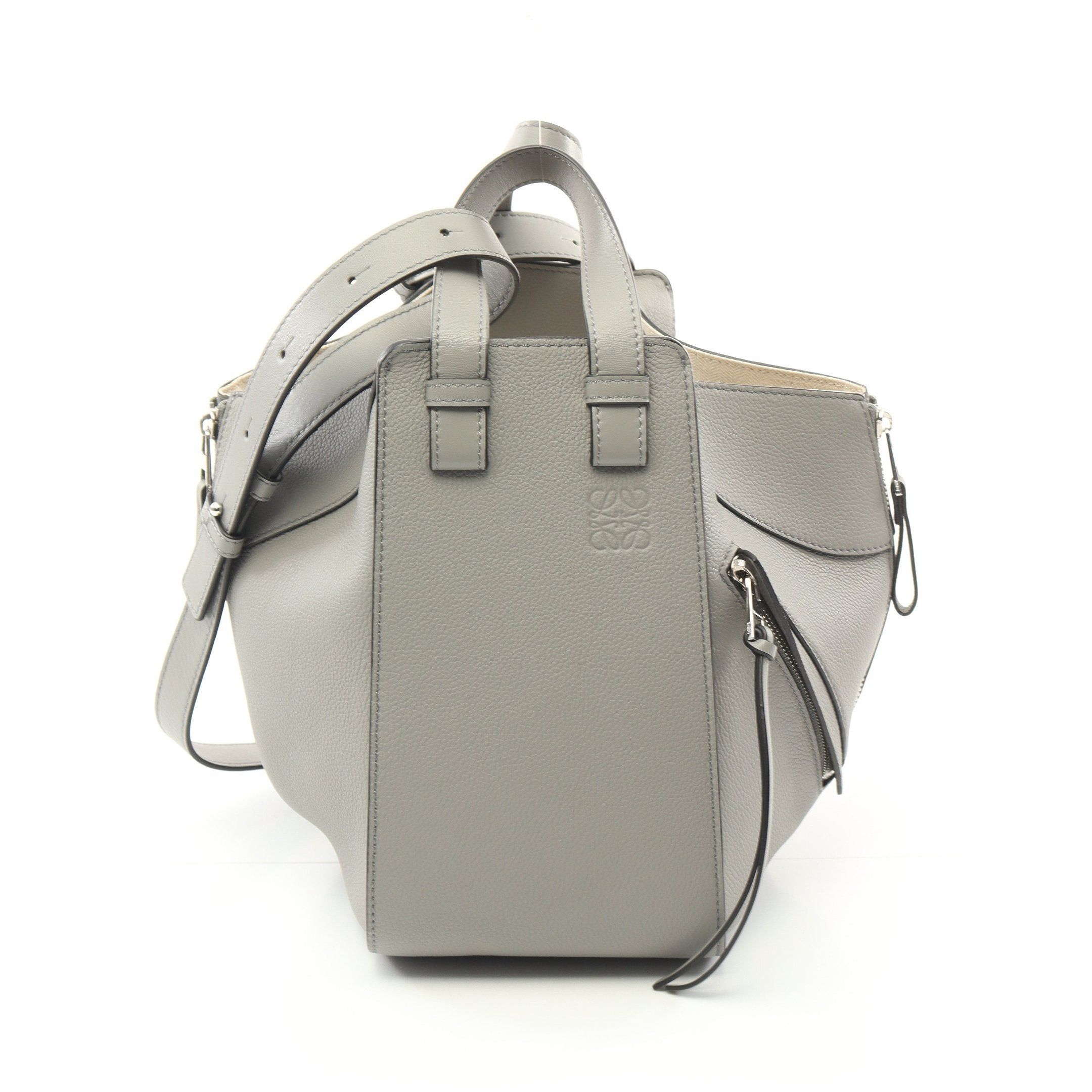 Loewe Loewe Hammock Bag Small Handbag Leather Gray Size ONE SIZE - 1 Thumbnail