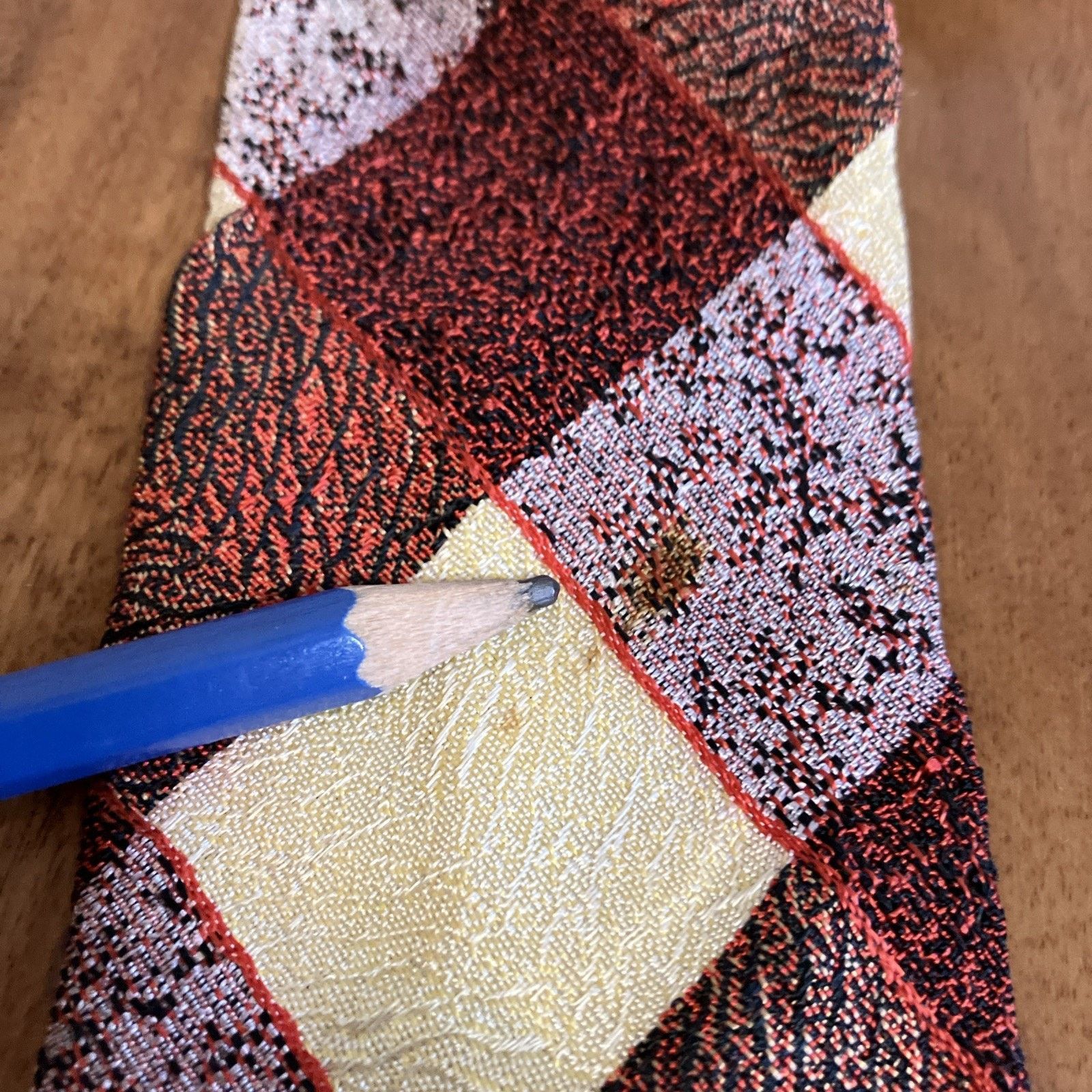 Handmade 1930s Necktie Checkered Swing Tie Art Deco Single Stitch Size ONE SIZE - 5 Thumbnail