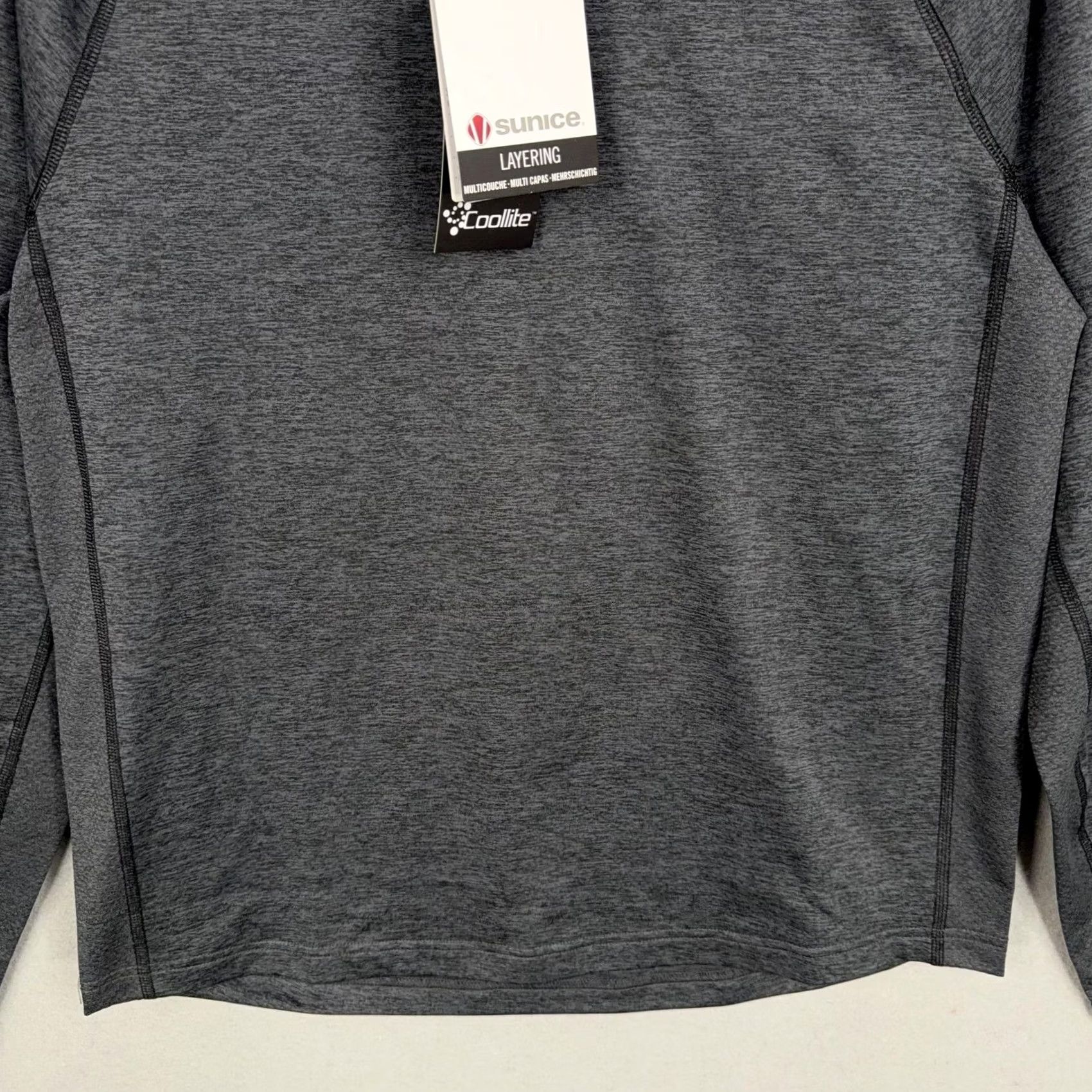 Obey Sunice Pullover Mens Small Charcoal Tobey Lightweight Coollite Golf Layering NWT - Vertical Stripe Size US S / EU 44-46 / 1 - 3 Thumbnail