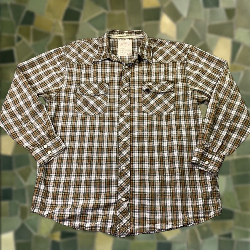 Route 66 VINTAGE Route 66 Brown Plaid Button-Up Shirt Large Mens Western Cowboy Snap Size US L / EU 52-54 / 3 - 1 Thumbnail
