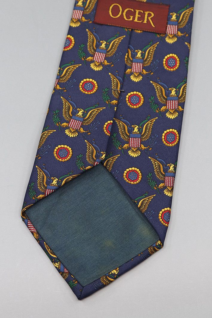 Other Oger Patriotic Eagle Tie – USA Emblem Vintage Necktie Size ONE SIZE - 2 Thumbnail