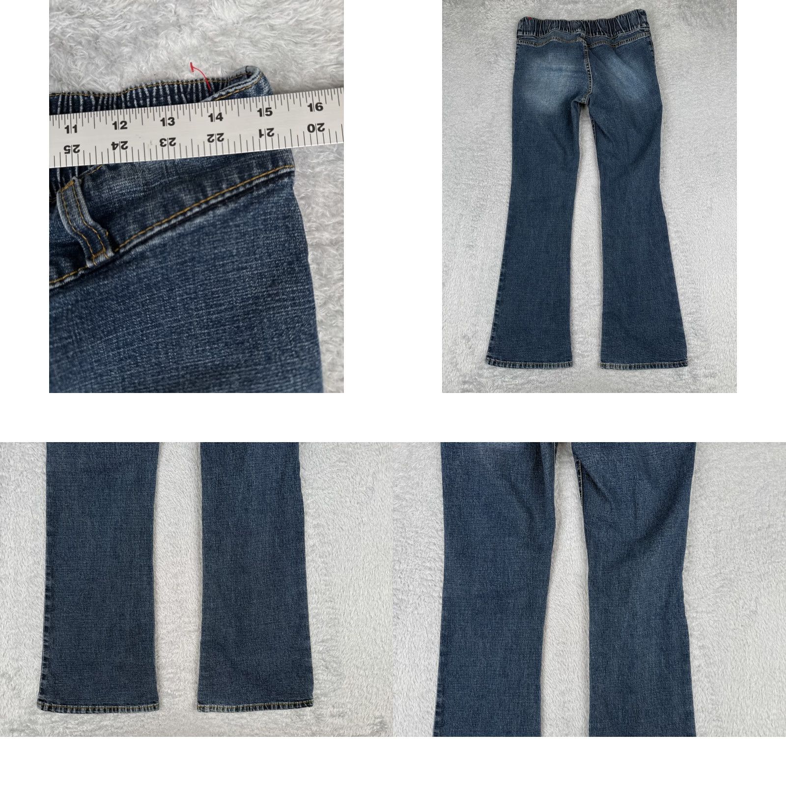Vintage Motherhood Maternity Jeans Womens Small Blue Denim Flared Elastic Cotton 32x30 Size 28" / US 6 / IT 42 - 9 Thumbnail