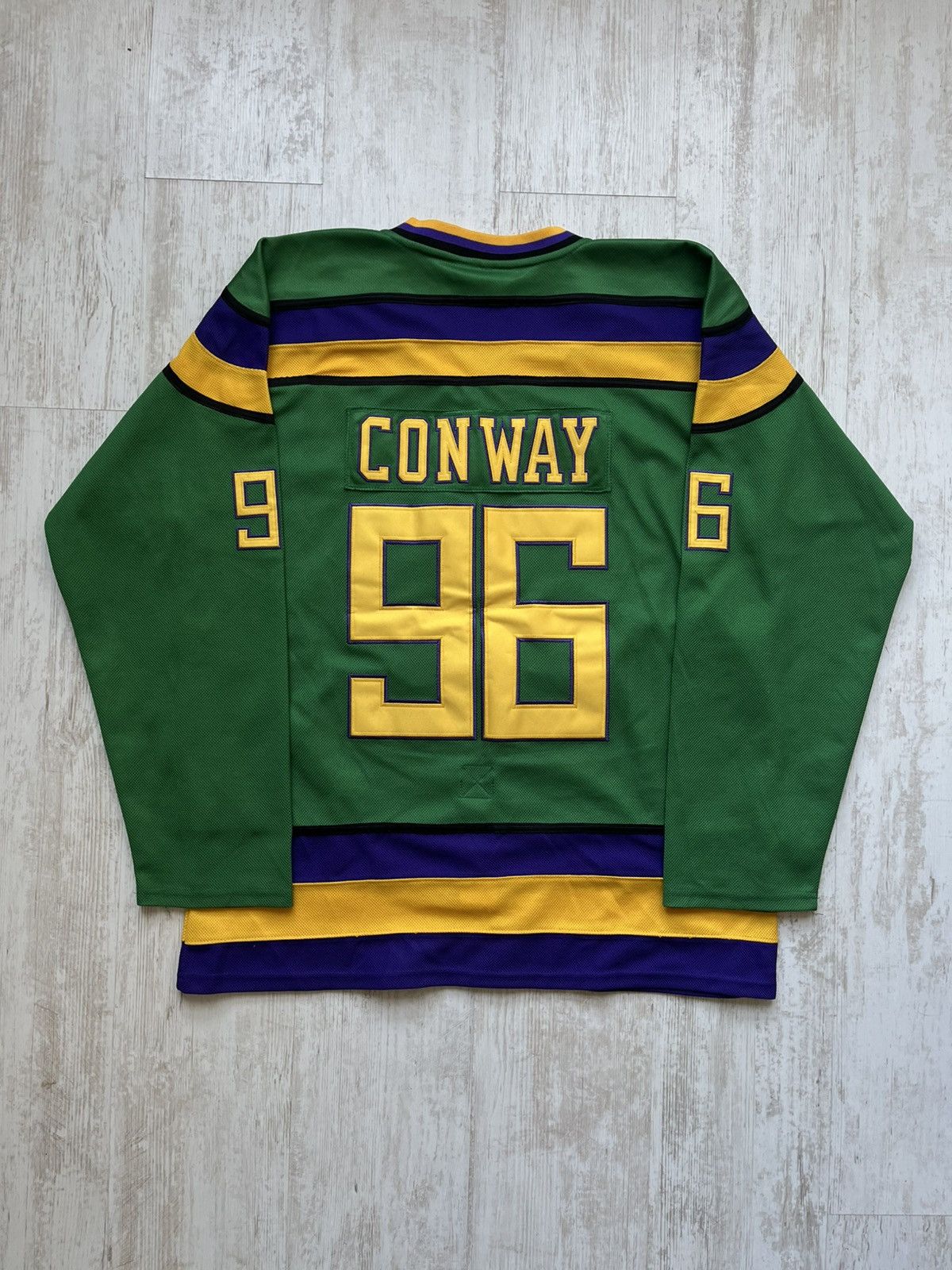 Disney × NHL × Vintage Vintage 90s The Mighty Ducks Charlie Conway #96 NHL Jersey Size US XL / EU 56 / 4 - 6 Thumbnail