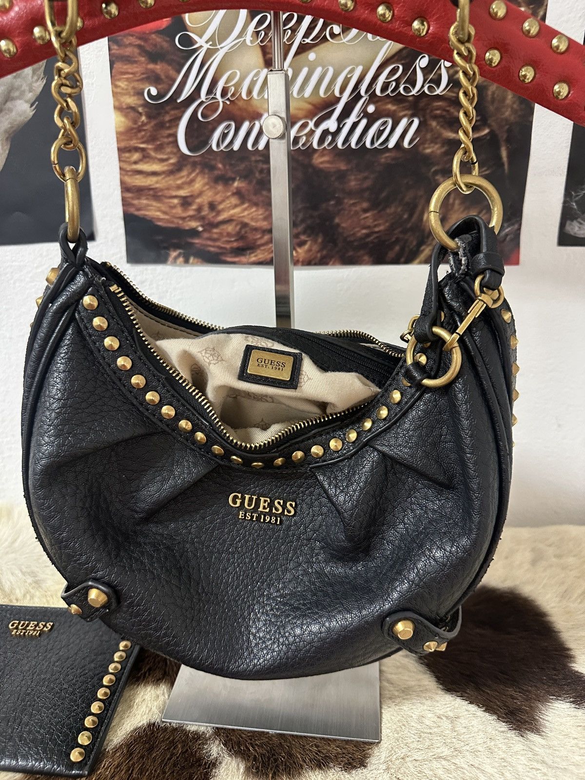 Vintage Vintage Guess black shoulder bag Size ONE SIZE - 2 Thumbnail
