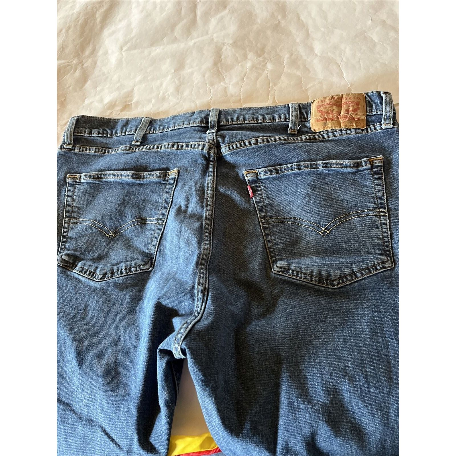 Levi's Levis 505 Jeans Men 42x32 Regular Straight Denim Cotton Blue Size US 40 / EU 56 - 13 Thumbnail