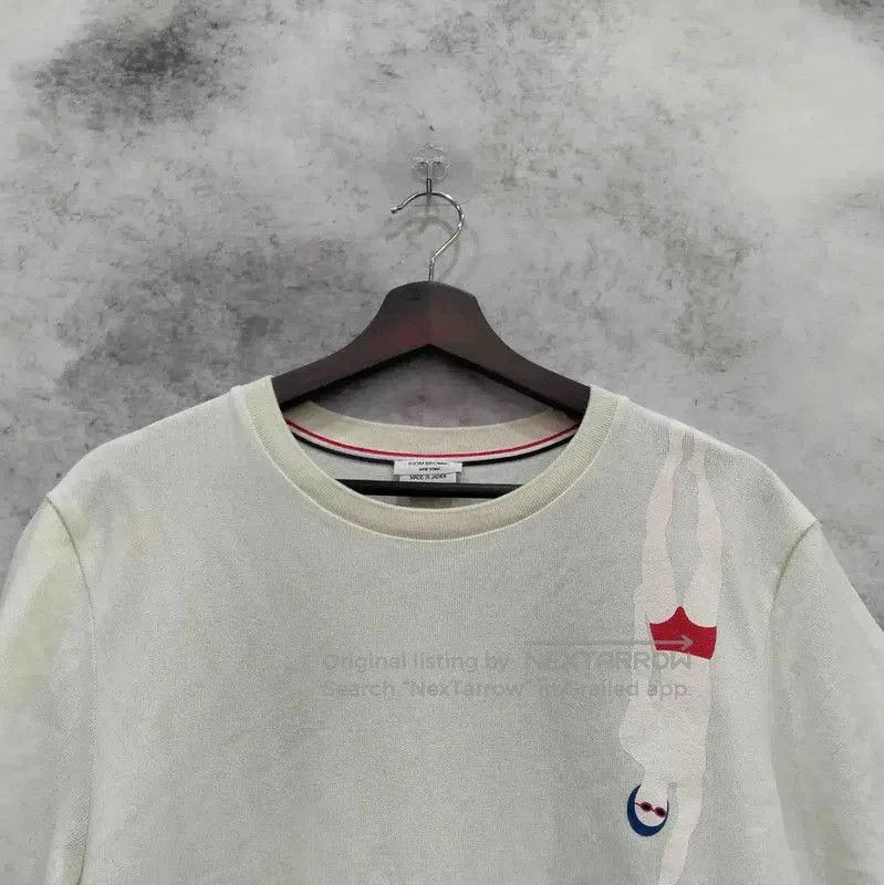 Thom Browne Thom Browne Summer Cream Cotton Short Sleeve T-Shirt . Size US M / EU 48-50 / 2 - 3 Thumbnail