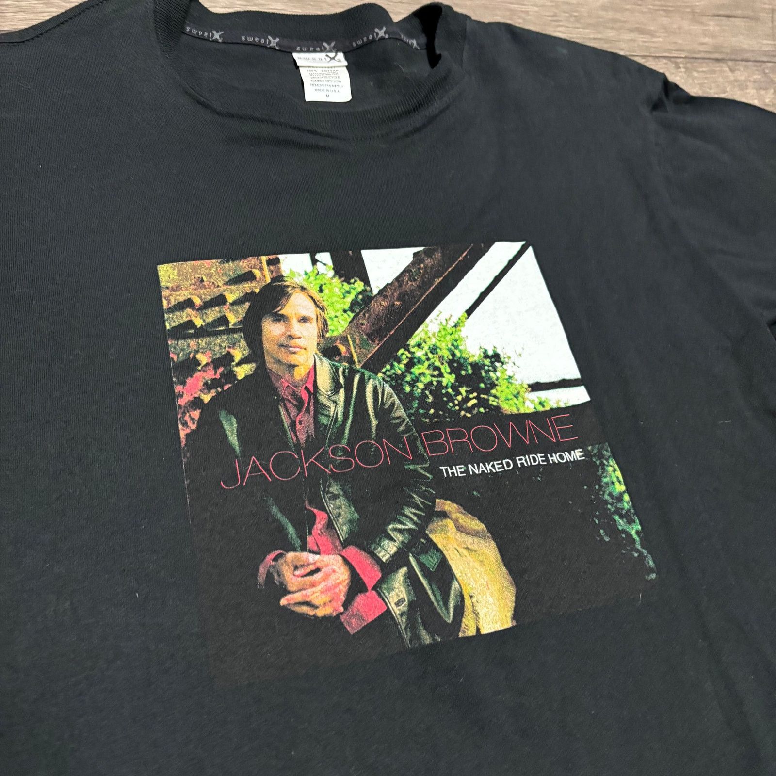 Vintage Vintage Jackson Browne the Naked Ride Home Sz M Black Size US M / EU 48-50 / 2 - 2 Thumbnail