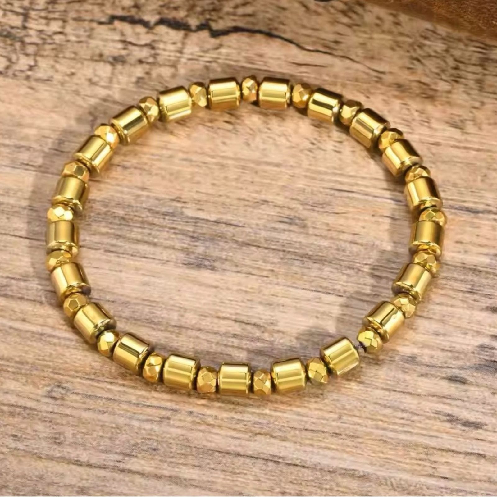 Other Gold Hematite Beaded Bracelet for Men Size ONE SIZE - 3 Thumbnail