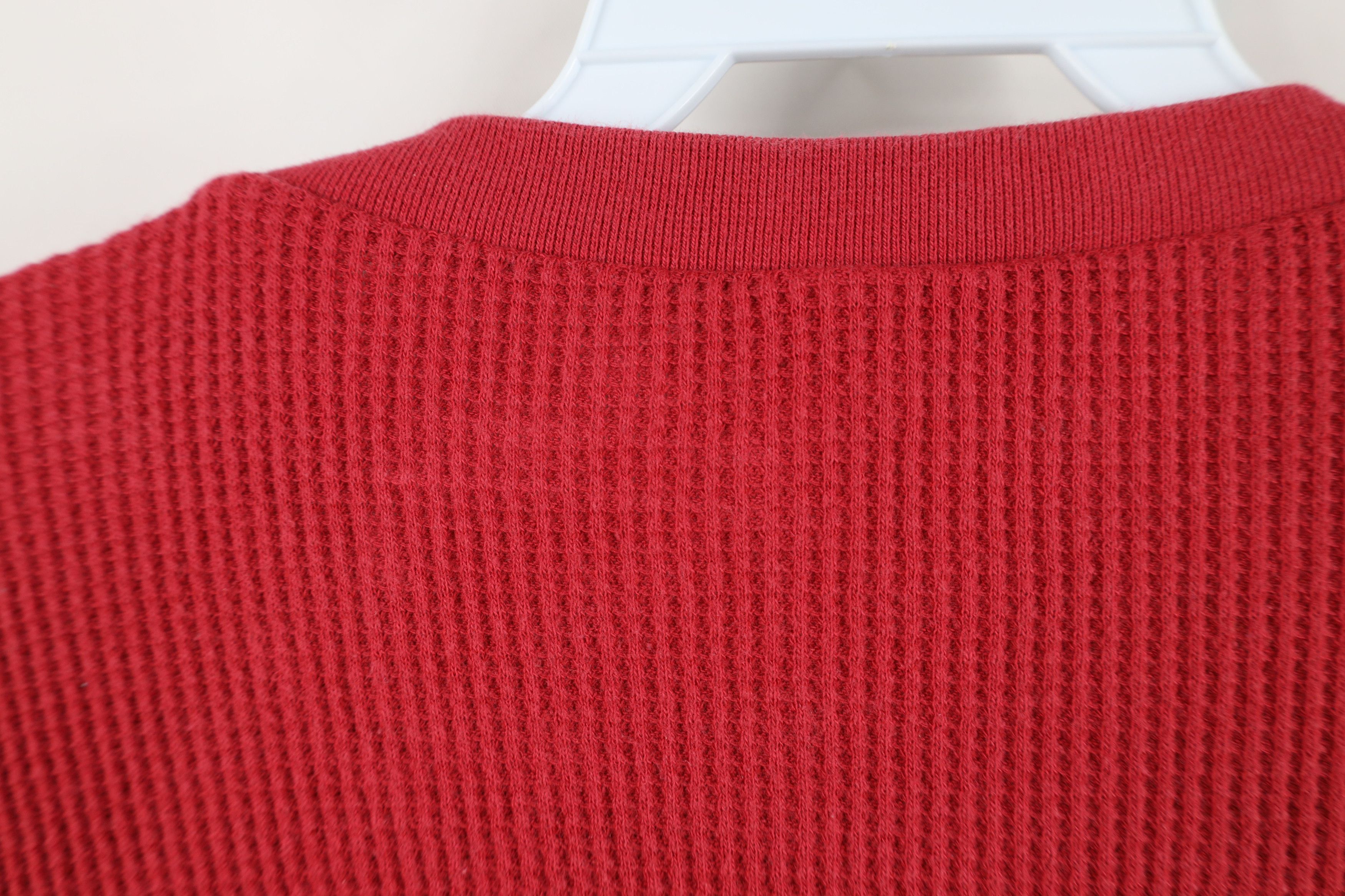 Vintage Vintage 90s Y2K Thermal Waffle Knit Long Sleeve T-Shirt Size US XL / EU 56 / 4 - 11 Thumbnail