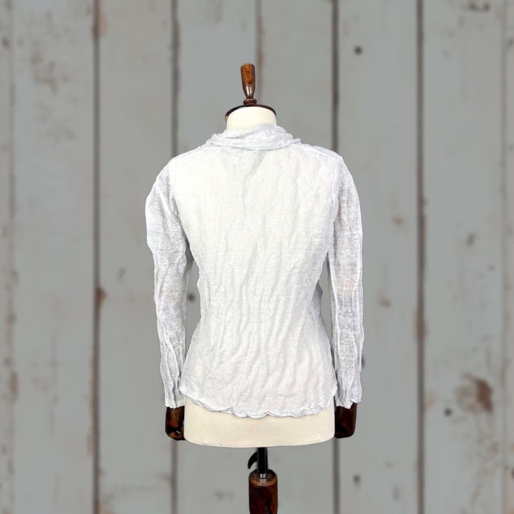 Vintage Oska Cardigan Sweater Gray Linen Long Sleeve Pullover Womens Size 3 Size XS / US 0-2 / IT 36-38 - 1 Thumbnail